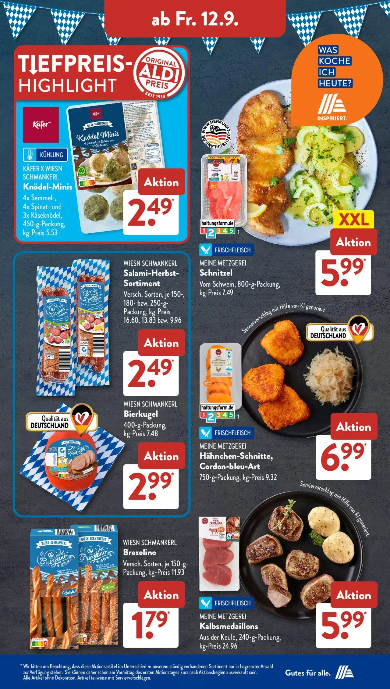 Aldi Süd Prospekt 	 - gültig ab dem 08.09.2025 | Seite: 18 | Produkte: Schnitzel
