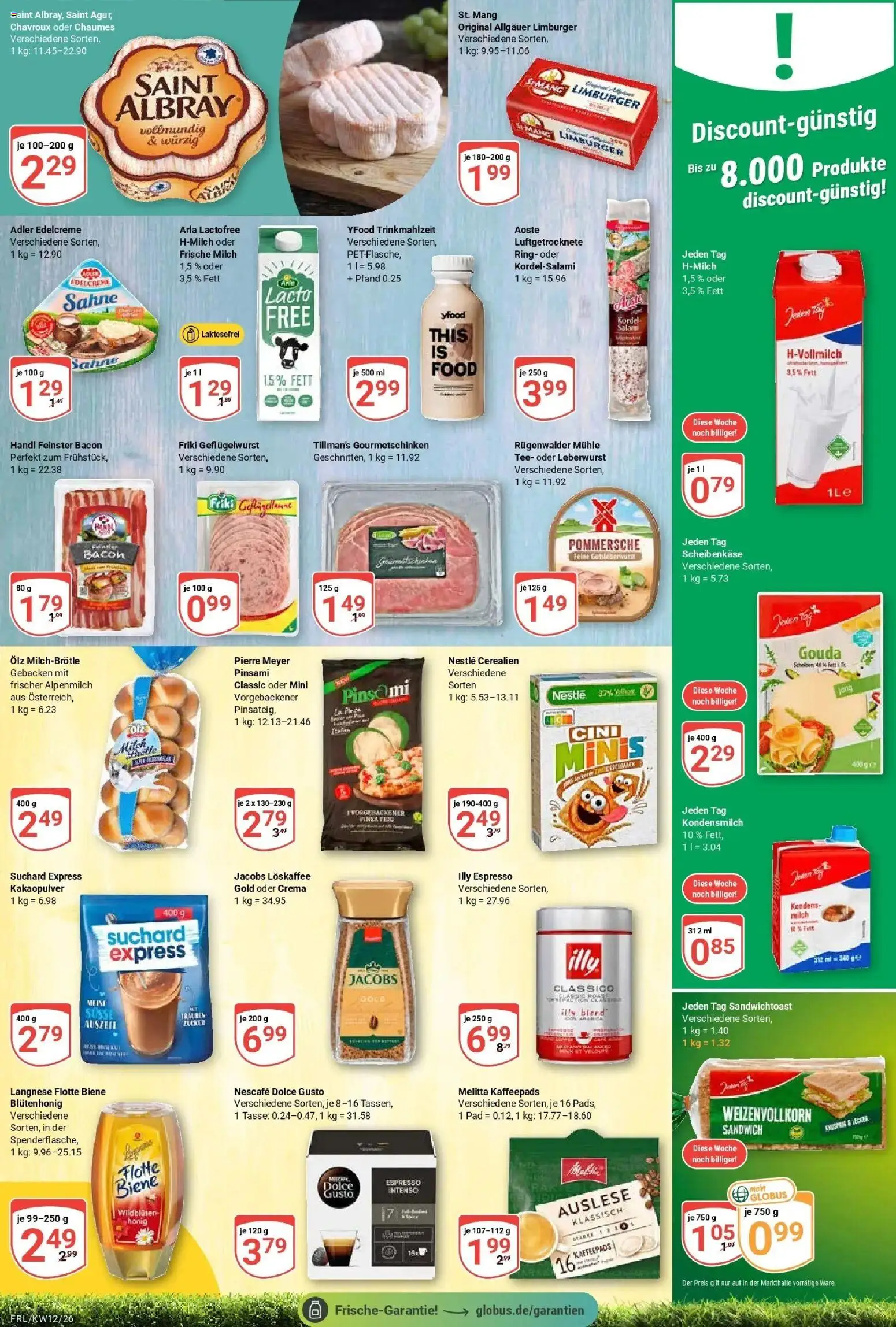 Globus prospekt Freilassing	 – gültig ab 15.03.2026 | Seite: 11 | Produkte: Langnese, Salami, Tee, Sahne