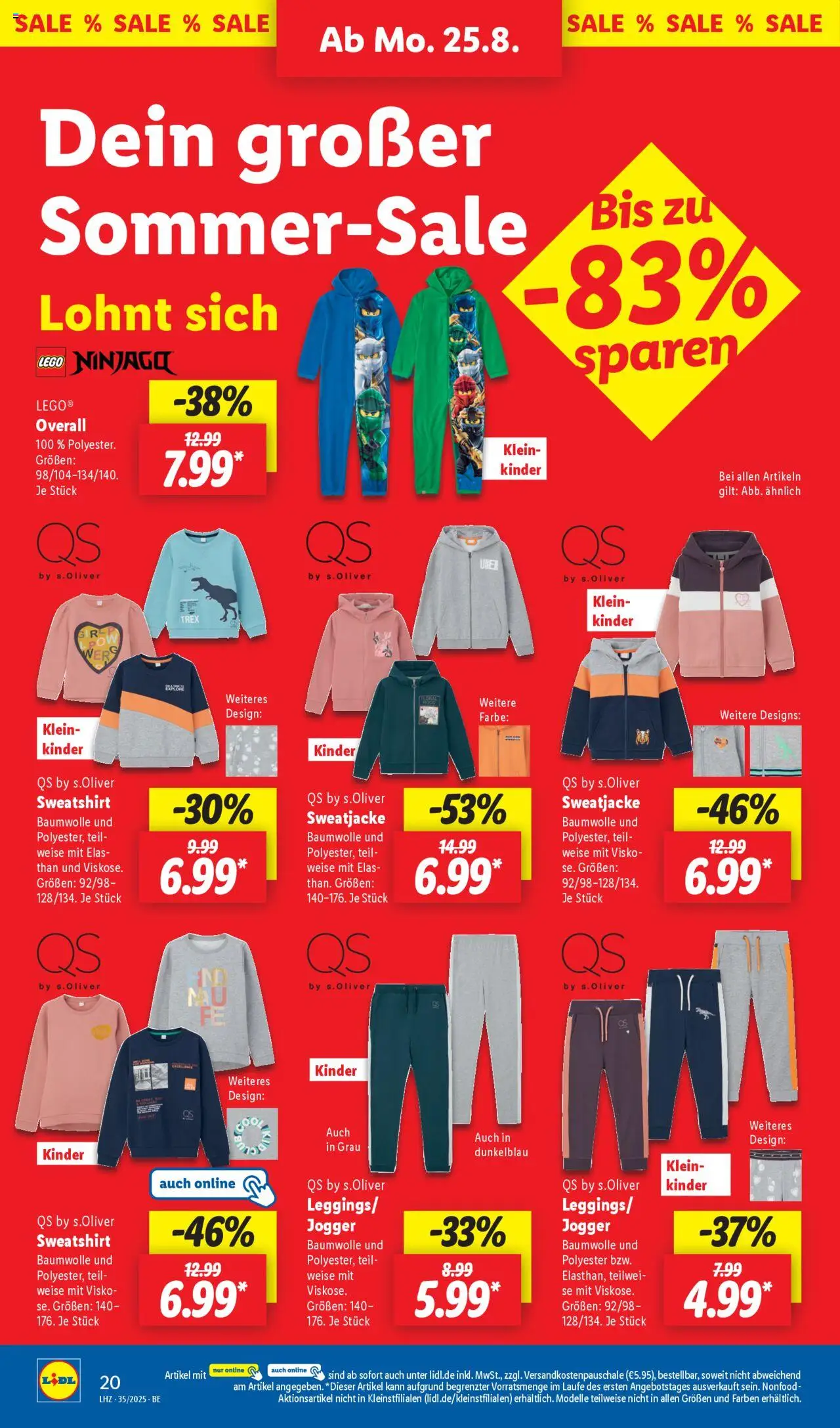Lidl Prospekt Zossen 	 - gültig ab dem 25.08.2025 | Seite: 4 | Produkte: Sweatjacke, Sweatshirt, Overall
