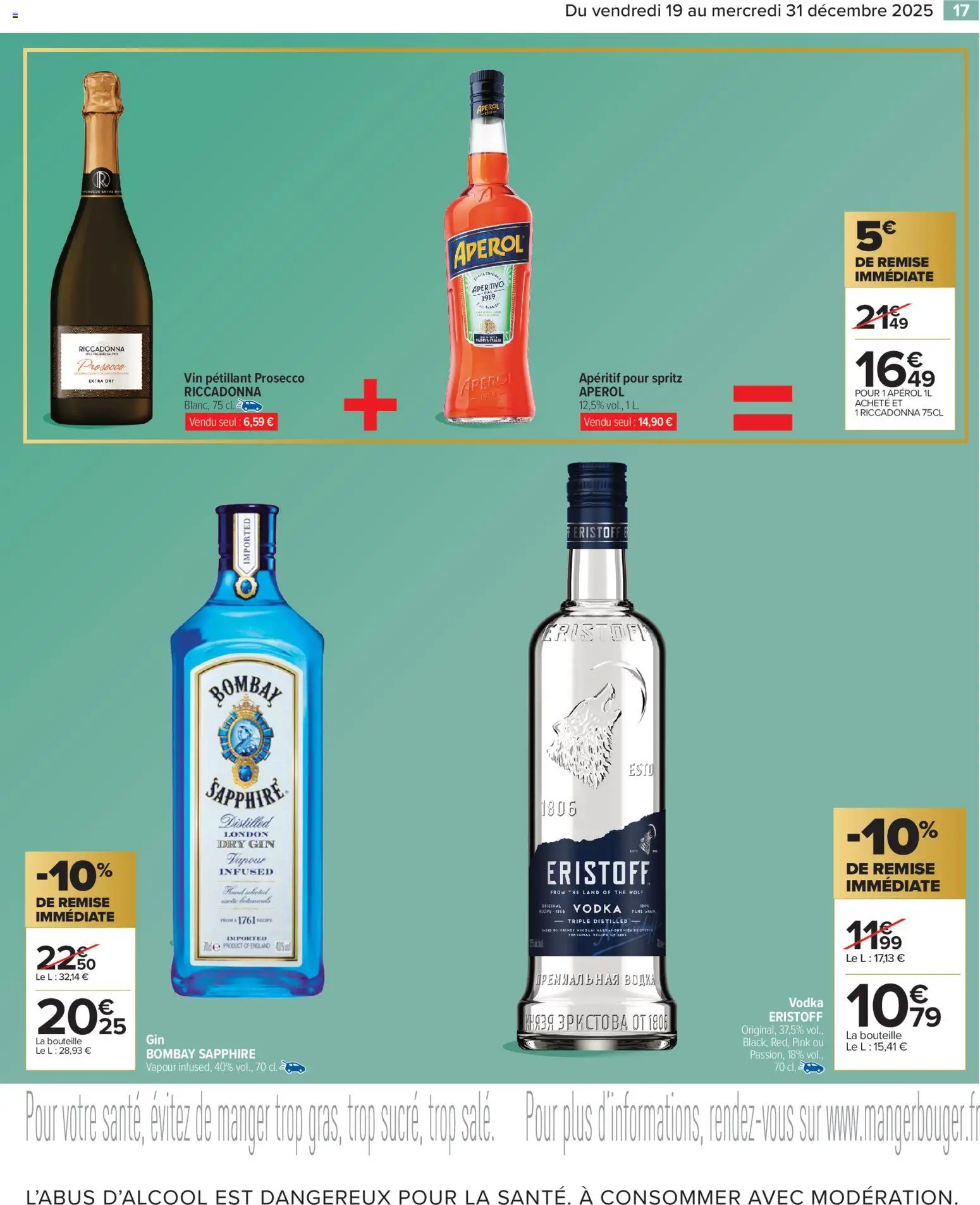 {H1} | Page: 19 | Produits: Vodka, Vin, Thé, Gin