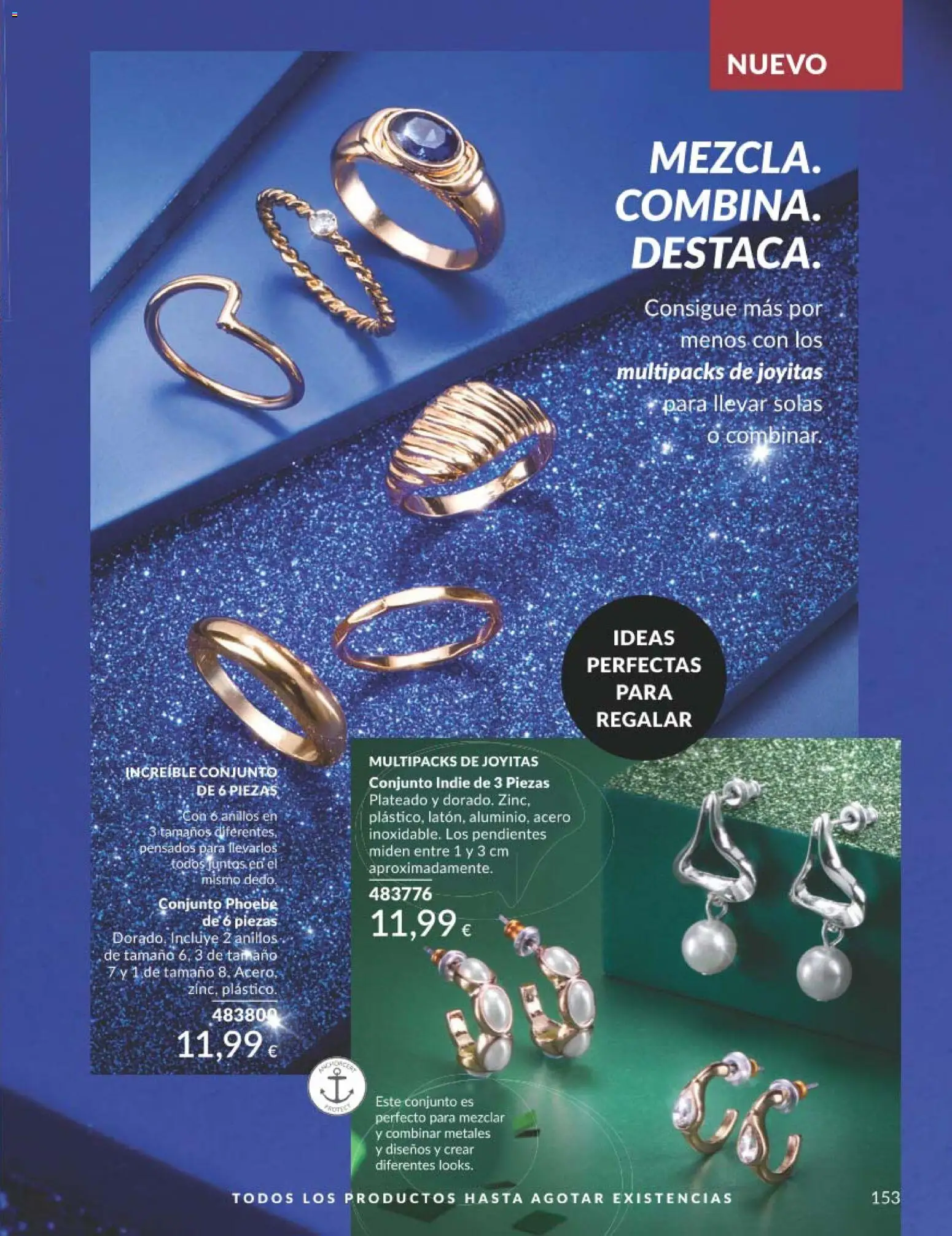 Catálogo AVON campaña 11 Black Friday │ válido desde el 01.11.2025 | Página: 153 | Productos: Pendientes, Anillos