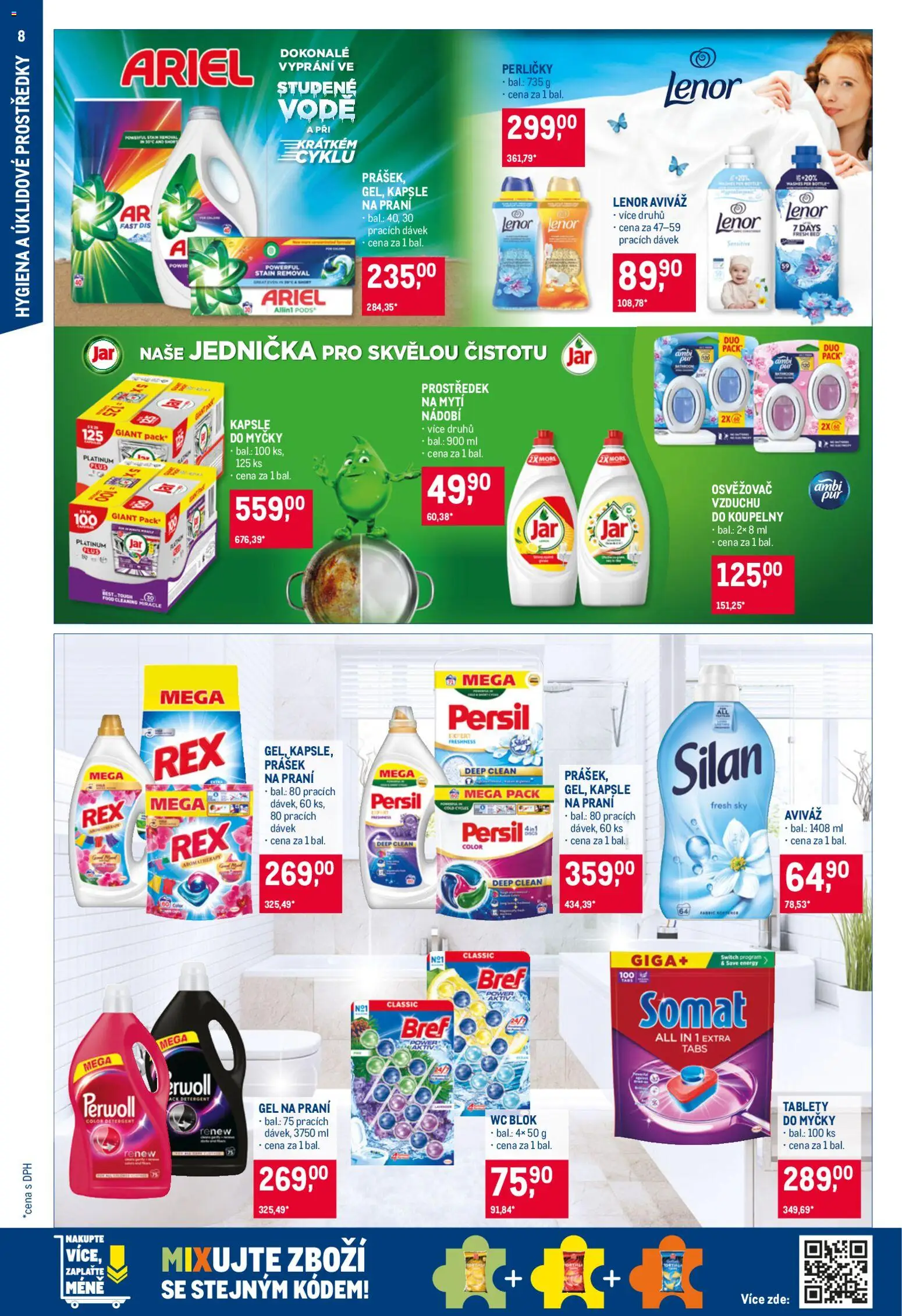 Makro leták - Nepotravinové zboží od 08.04.2026 | Strana: 8 | Produkty: Lenor, Wc blok, Kapsle, Wc