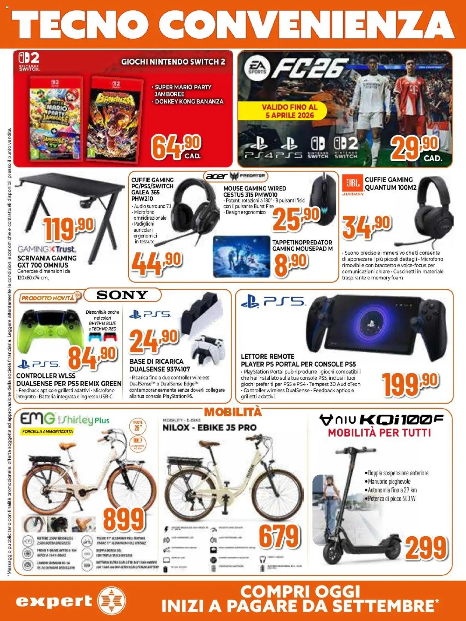 Volantino Expert del 26.03.2026 | Pagina: 8 | Prodotti: Mouse, Audio, Microfono, Batteria