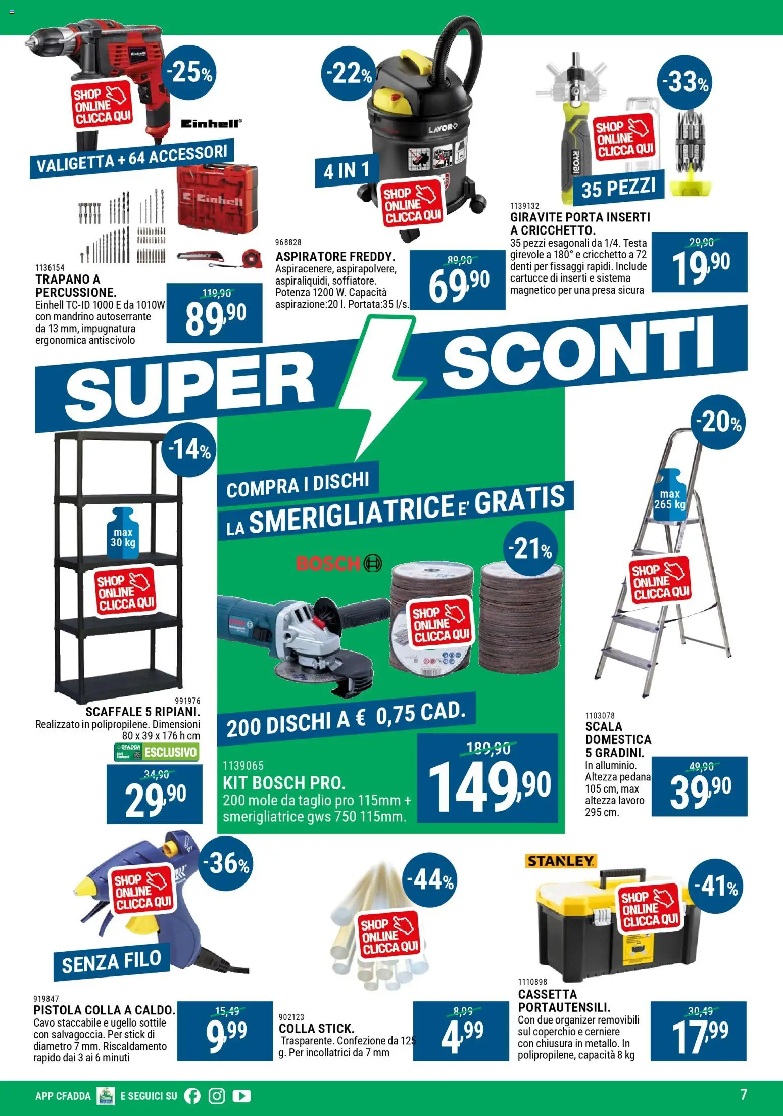 Volantino CFadda del 01.12.2025 | Pagina: 7 | Prodotti: Cavo, Trapano, Scala, Smerigliatrice