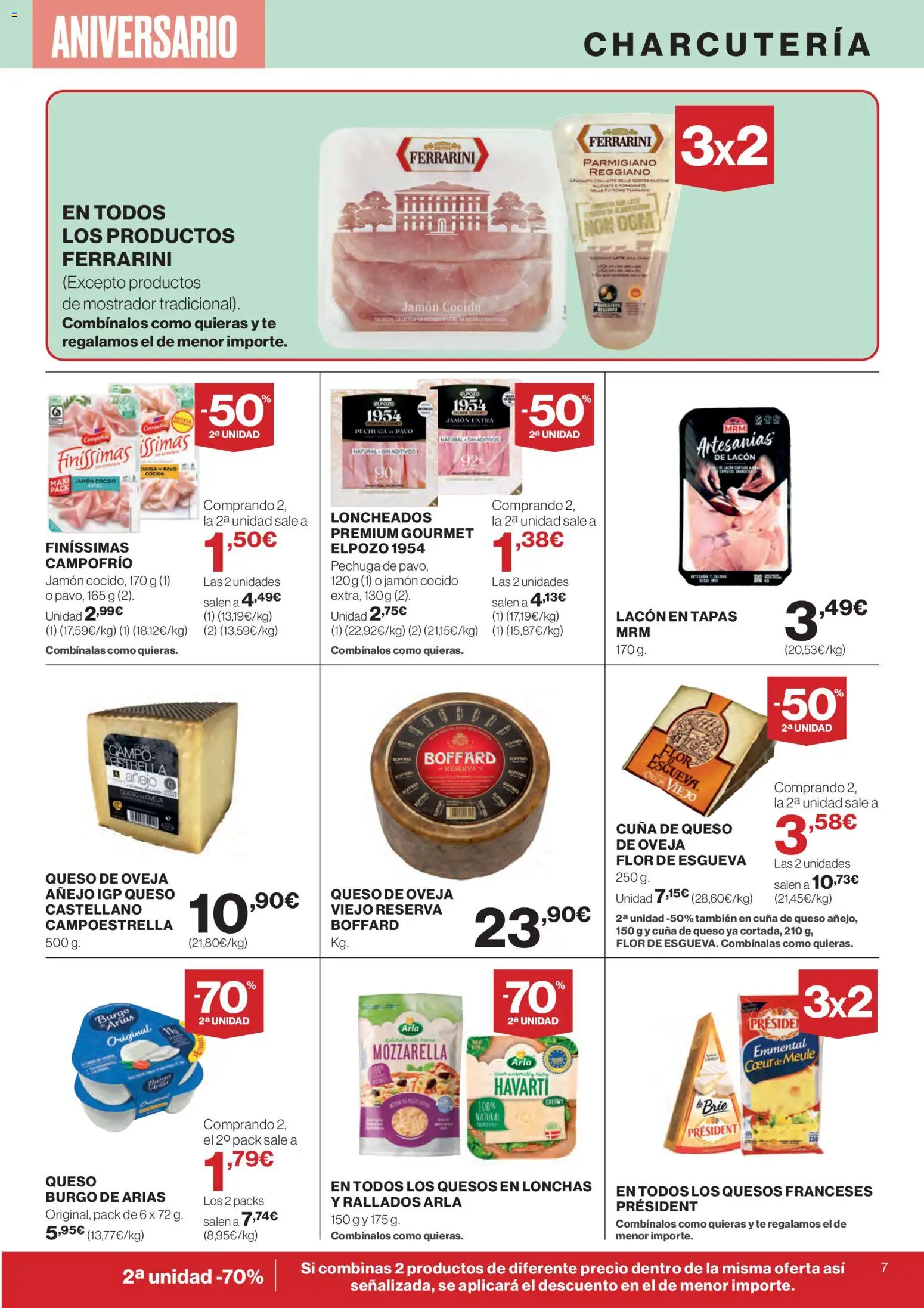 Supercor folleto │ válido desde el 06.11.2025 | Página: 7 | Productos: Queso, Jamón, Jamón cocido, Cuna