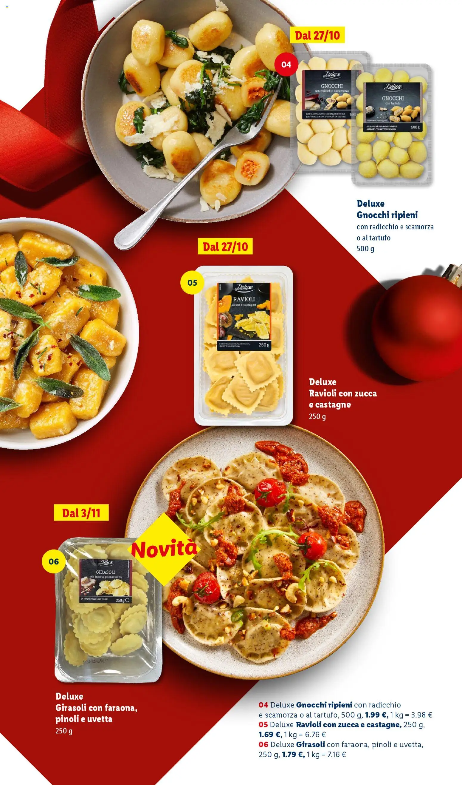 Volantino Lidl del 24.10.2025 | Pagina: 23 | Prodotti: Pasta, Zucca, Ravioli, Gnocchi