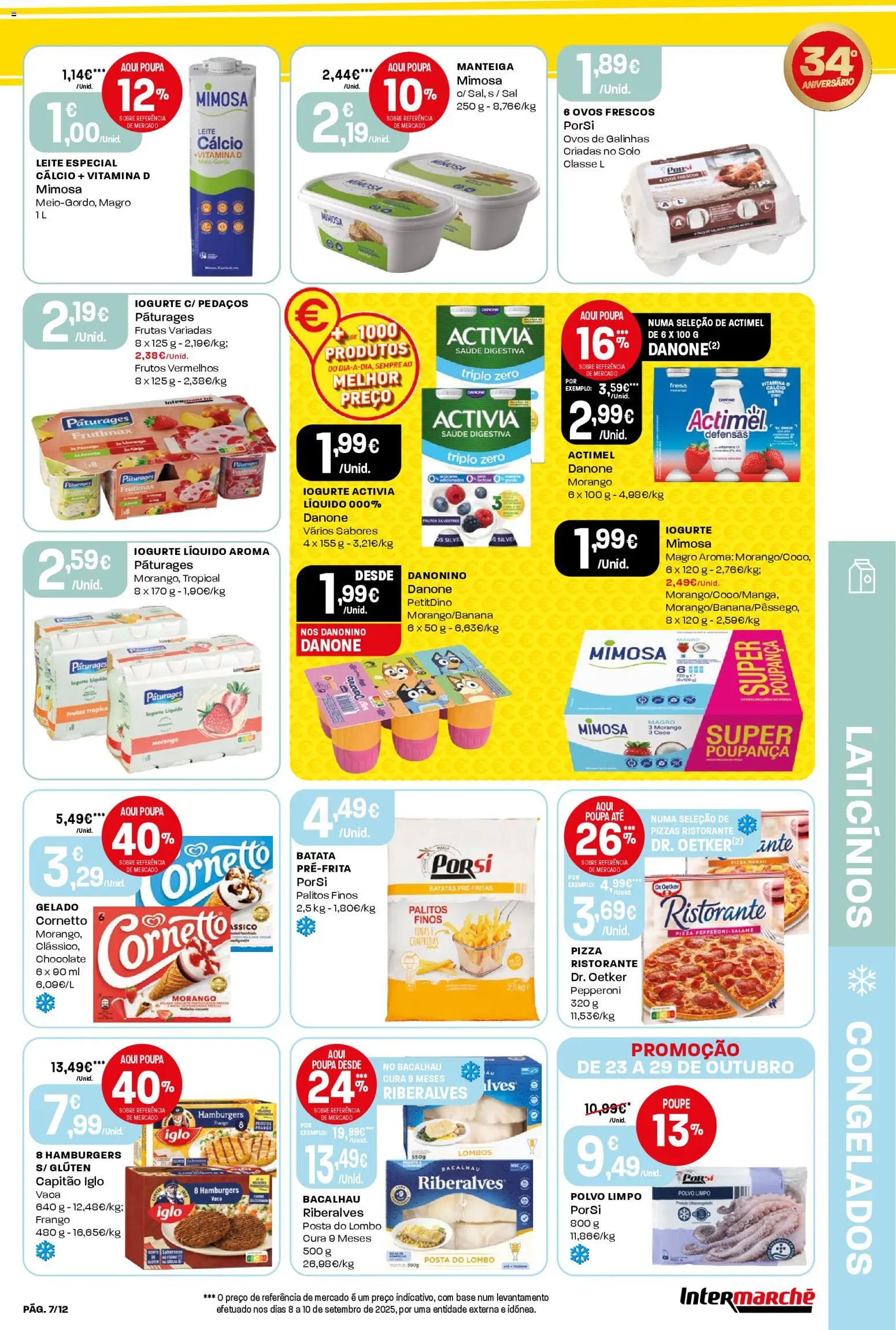 Intermarché Folheto Mini │ válido de 23.10.2025 | Página: 7 | Produtos: Base, Cálcio, Pizza, Vitamina d