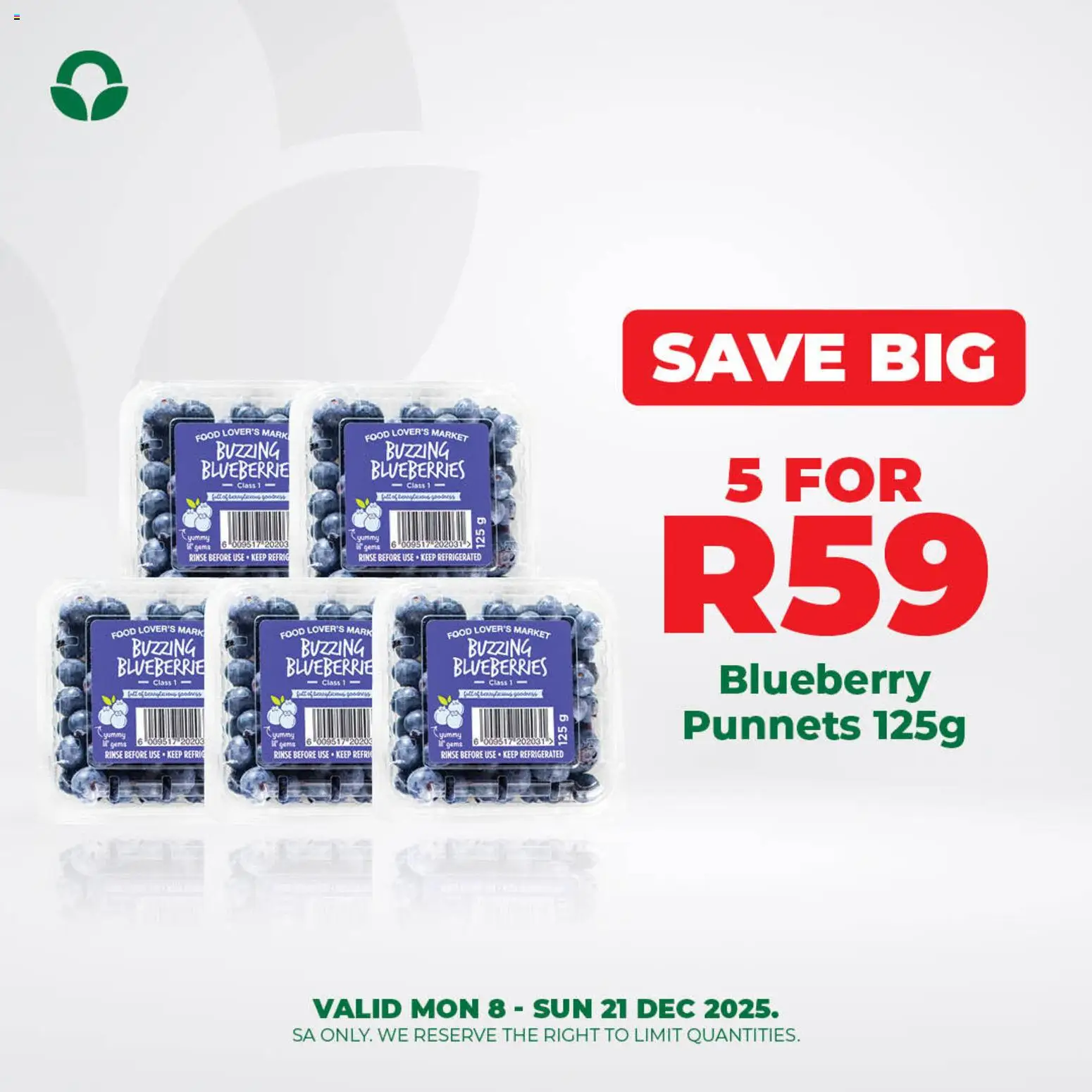 New Food Lover's Market catalogue – valid from 08.12.2025 | Page: 3 | Products: Blueberries