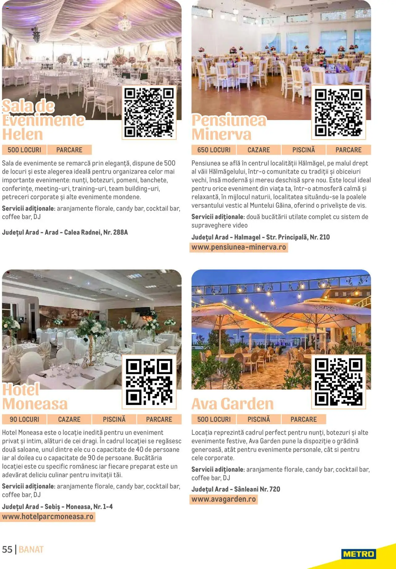 Metro catalog - Ghid Locații pentru Evenimente – valabil de la 09.05.2024 | Pagină: 55 | Produse: Video, Piscină, Cocktail