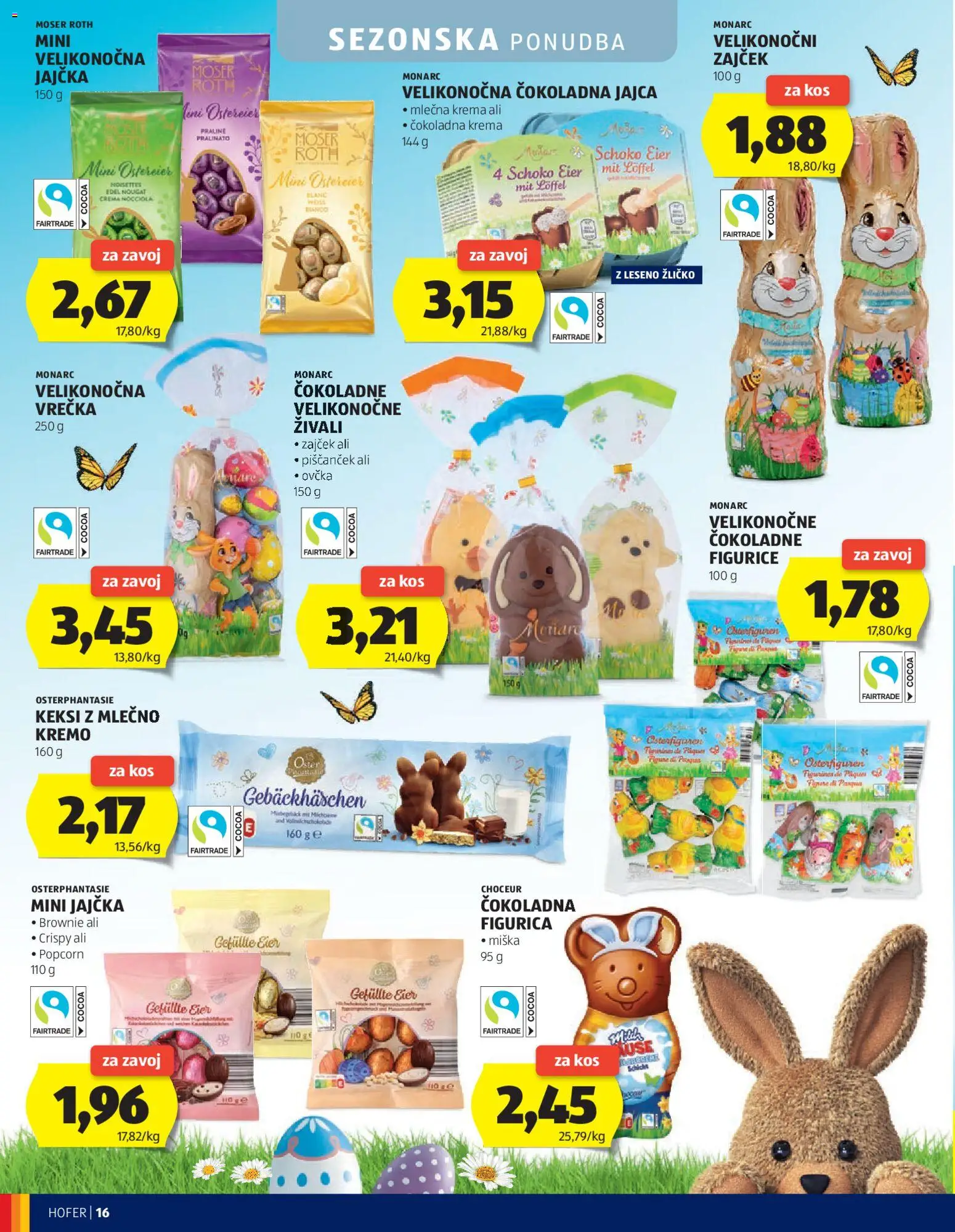 Novi Hofer katalog ponudbe – veljaven od 25.03.2026 | Stran: 16 | Izdelki: Keksi, Kos, Krema, Jajca