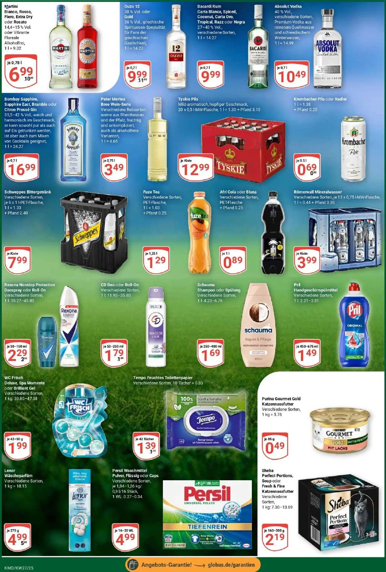 Globus prospekt Köln	 - gültig ab dem 29.06.2025 | Seite: 9 | Produkte: Bacardi, Ouzo 12, Lachs, Wc frisch