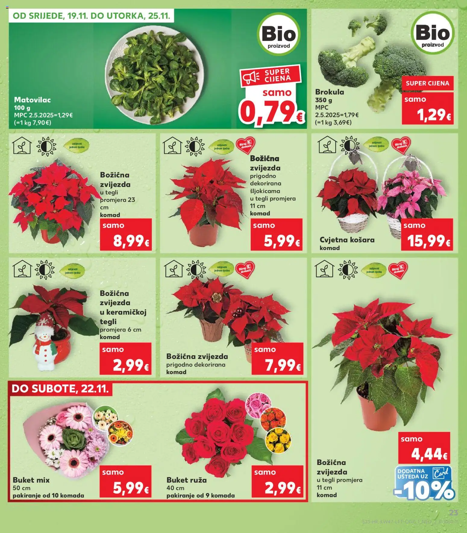 Kaufland katalog | vrijedi od 19.11.2025 | Stranica: 23 | Proizvodi: Brokula, Košara