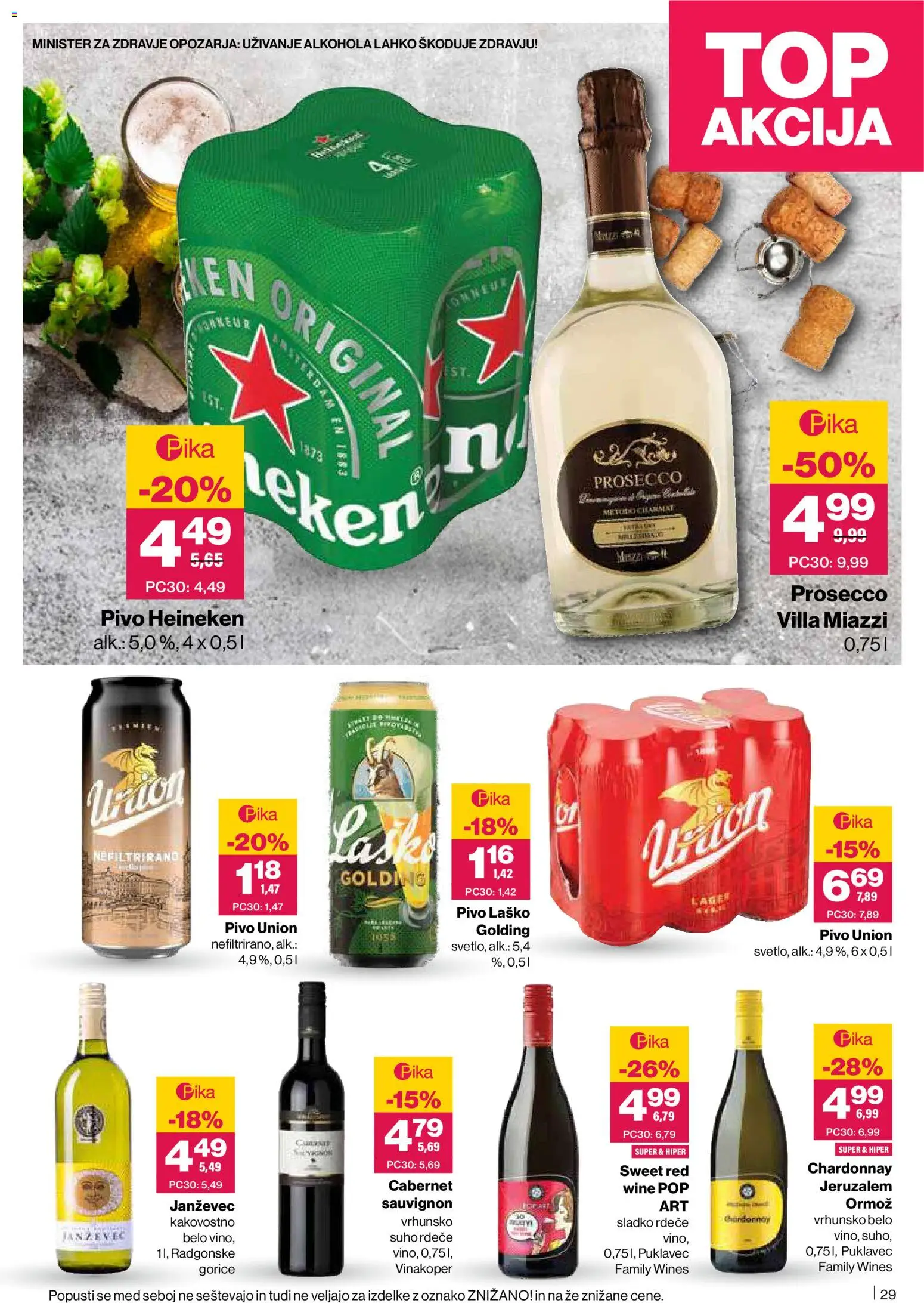 Novi Mercator katalog ponudbe – veljaven od 26.02.2026 | Stran: 29 | Izdelki: Falafel, Vino, Pivo