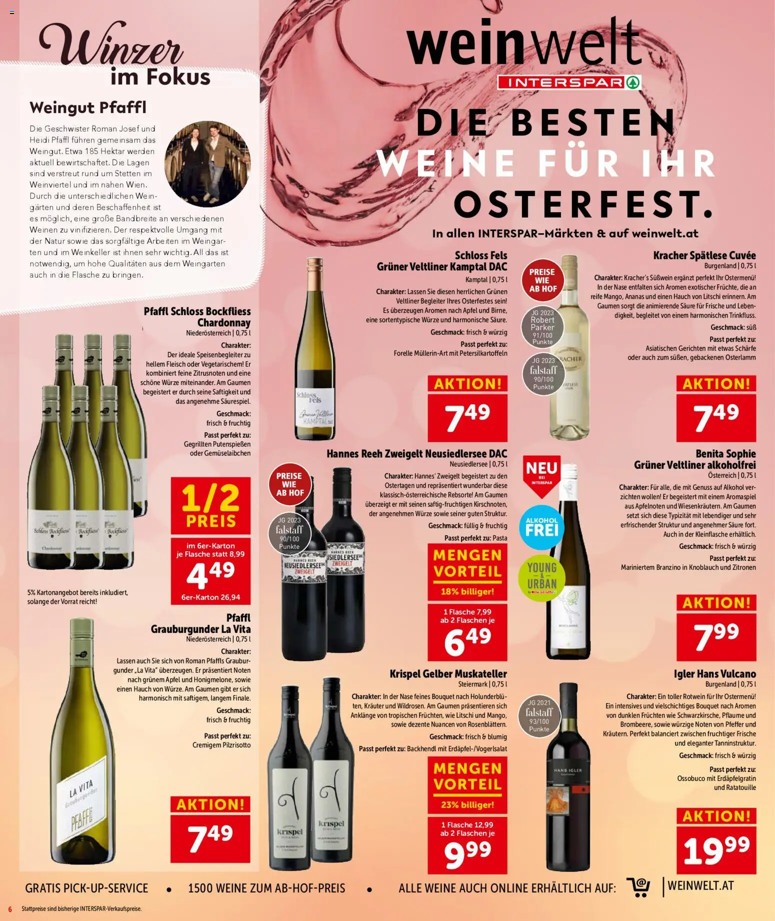 Interspar Flugblatt - Tirol gültig ab 05.03.2026 | Seite: 6 | Produkte: Pasta, Wein, Äpfel, Ananas