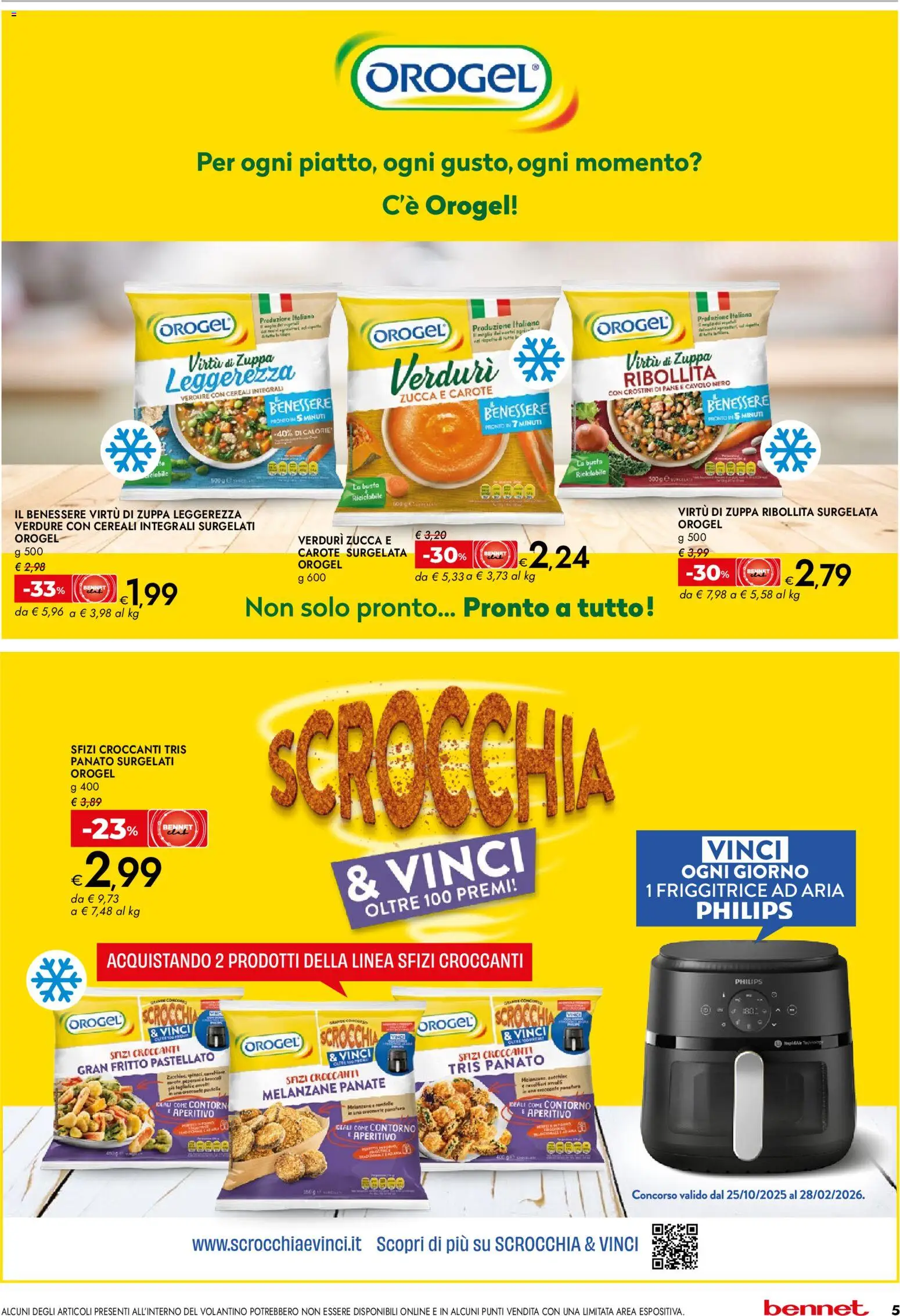 Volantino bennet del 03.11.2025 | Pagina: 5 | Prodotti: Friggitrice ad aria, Zucca, Crostini, Melanzane