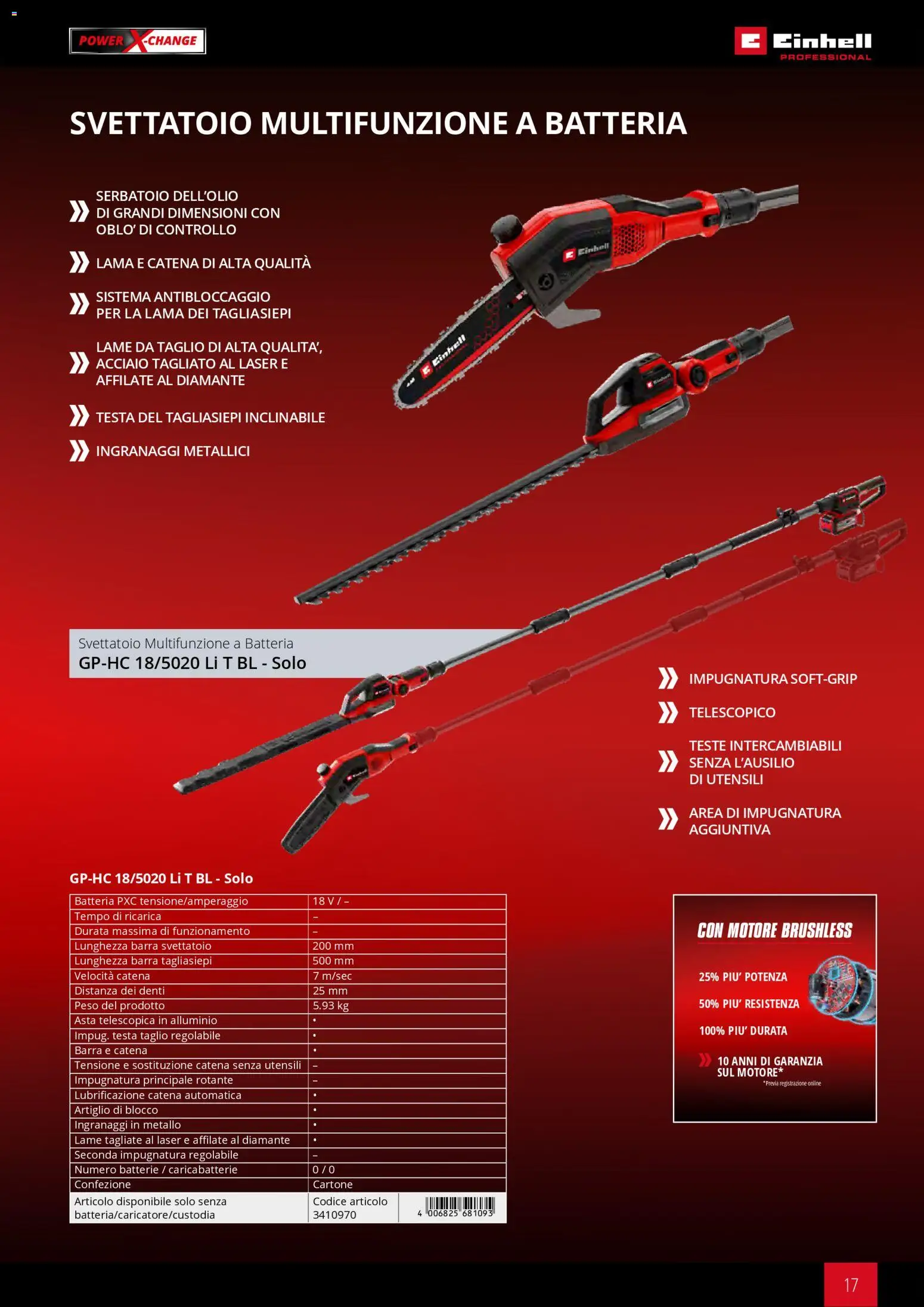 Volantino Einhell del 02.03.2026 | Pagina: 19 | Prodotti: Tagliasiepi, Alluminio, Batterie, Caricabatterie