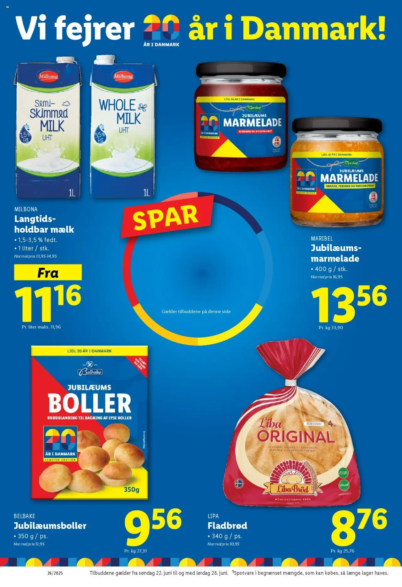 Lidl Tilbudsavis gyldig fra 26.06.2025 | Side: 23 | Produkter: Mælk, Jordbær, Marmelade, Søm