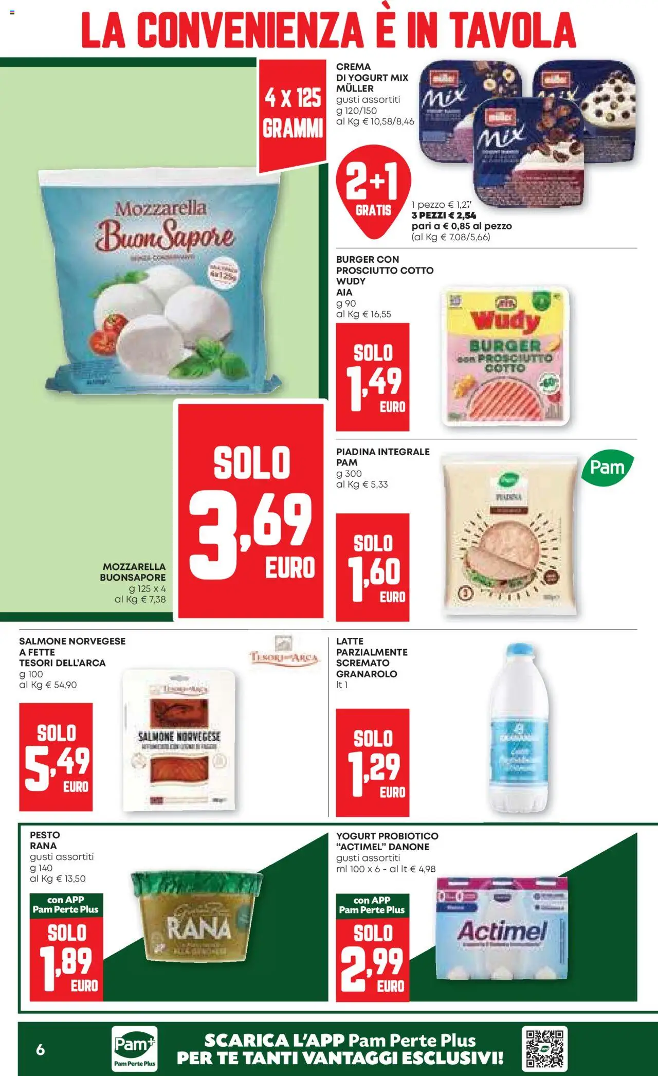 Volantino PAM del 21.08.2025 | Pagina: 6 | Prodotti: Crema, Prosciutto Cotto, Tè, Piadina