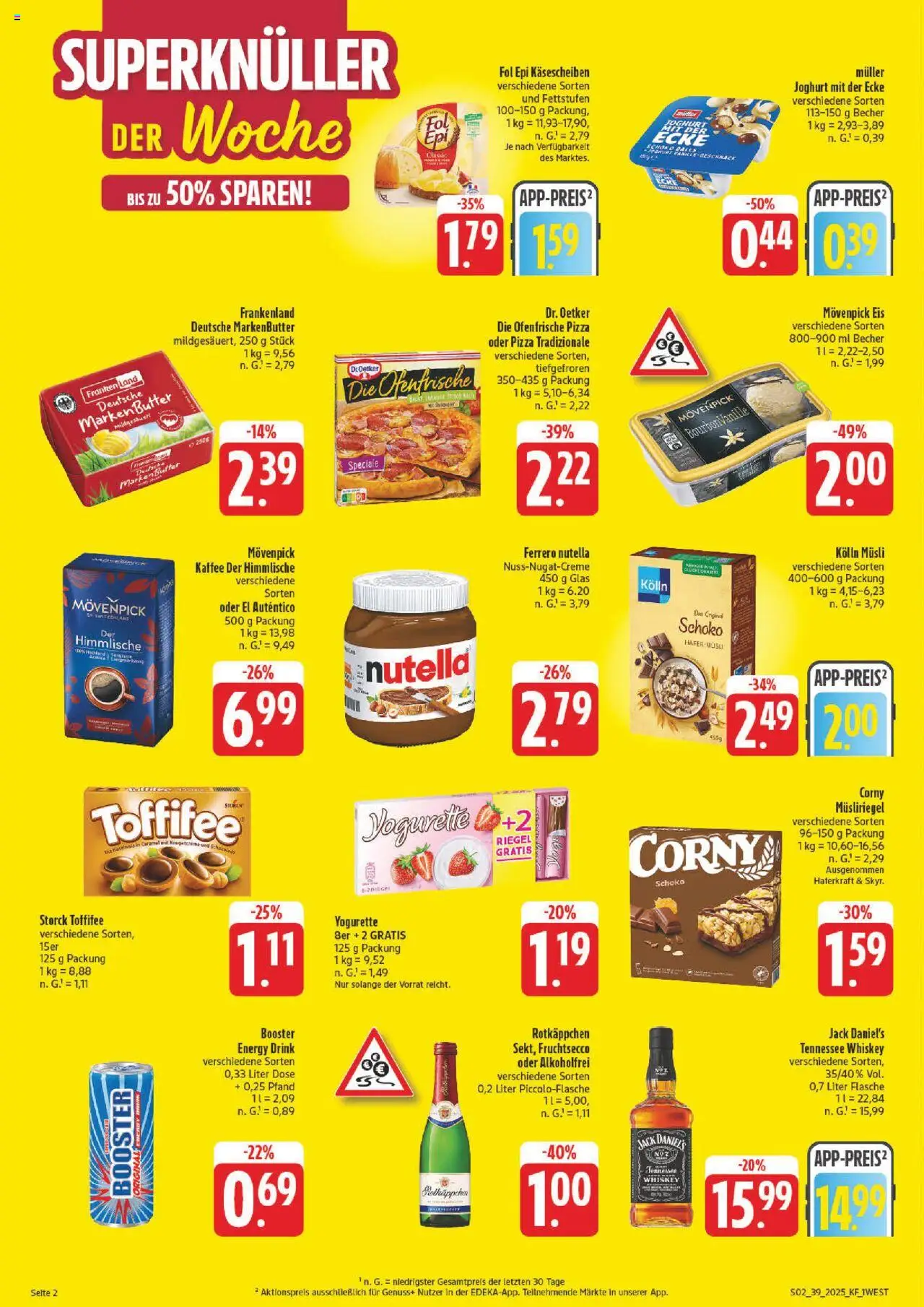 nah & gut Prospekt 	 – gültig ab 22.09.2025 | Seite: 2 | Produkte: Kolln, Energy, Yogurette, Rotkäppchen