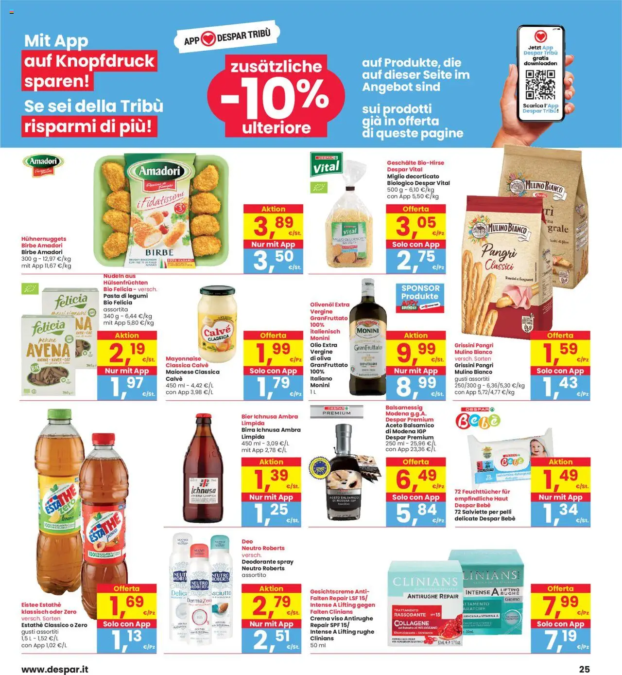 Volantino Interspar del 05.06.2025 | Pagina: 25 | Prodotti: Crema viso, Olio, Olive, Pasta