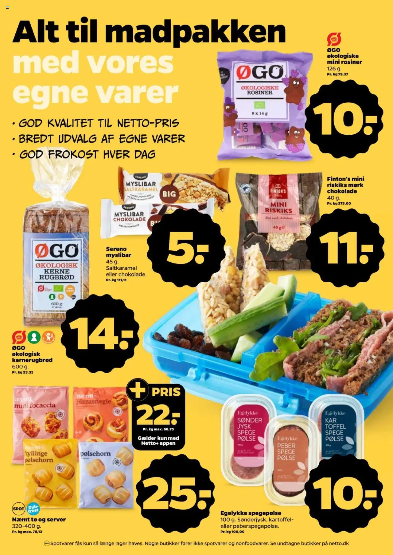 Netto Tilbudsavis gyldig fra 09.08.2025 | Side: 3 | Produkter: Pølsehorn, Spegepølse, Peber, Rugbrød