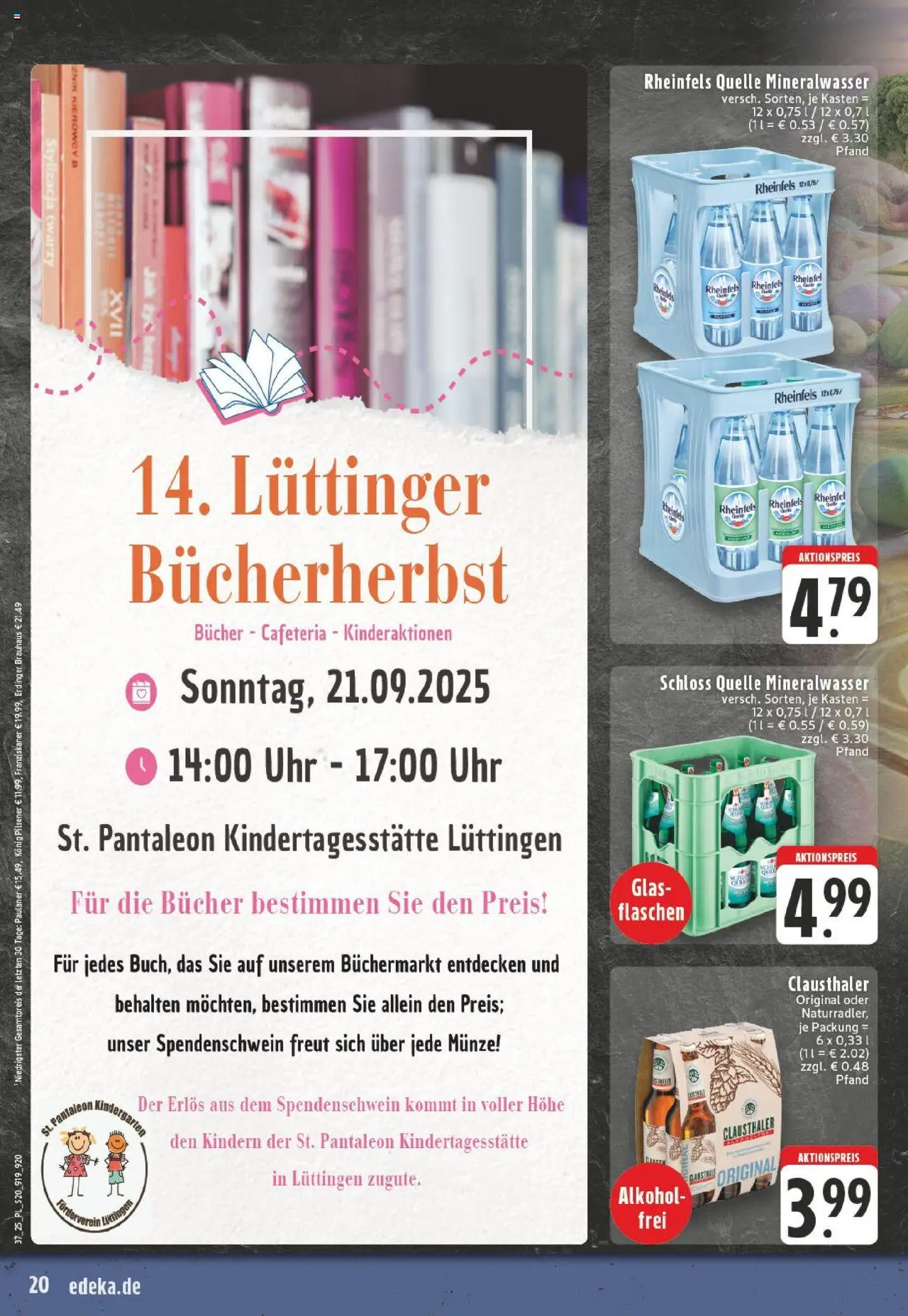Edeka prospekt Xanten	 – gültig ab 07.09.2025 | Seite: 20 | Produkte: Franziskaner, Konig pilsener, Erdinger, Uhr