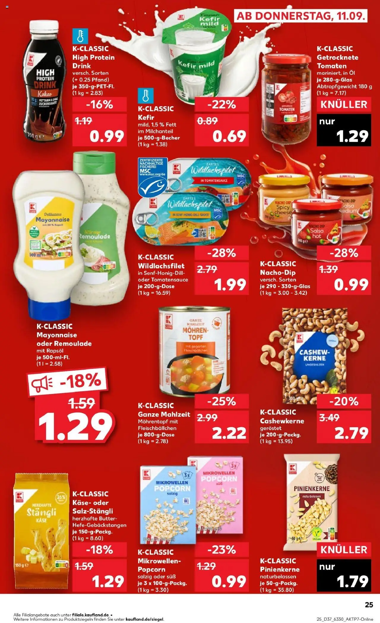 Kaufland prospekt Bremerhaven	 – gültig ab 11.09.2025 | Seite: 25 | Produkte: Butter, Rapsöl, Tomaten, Mayonnaise