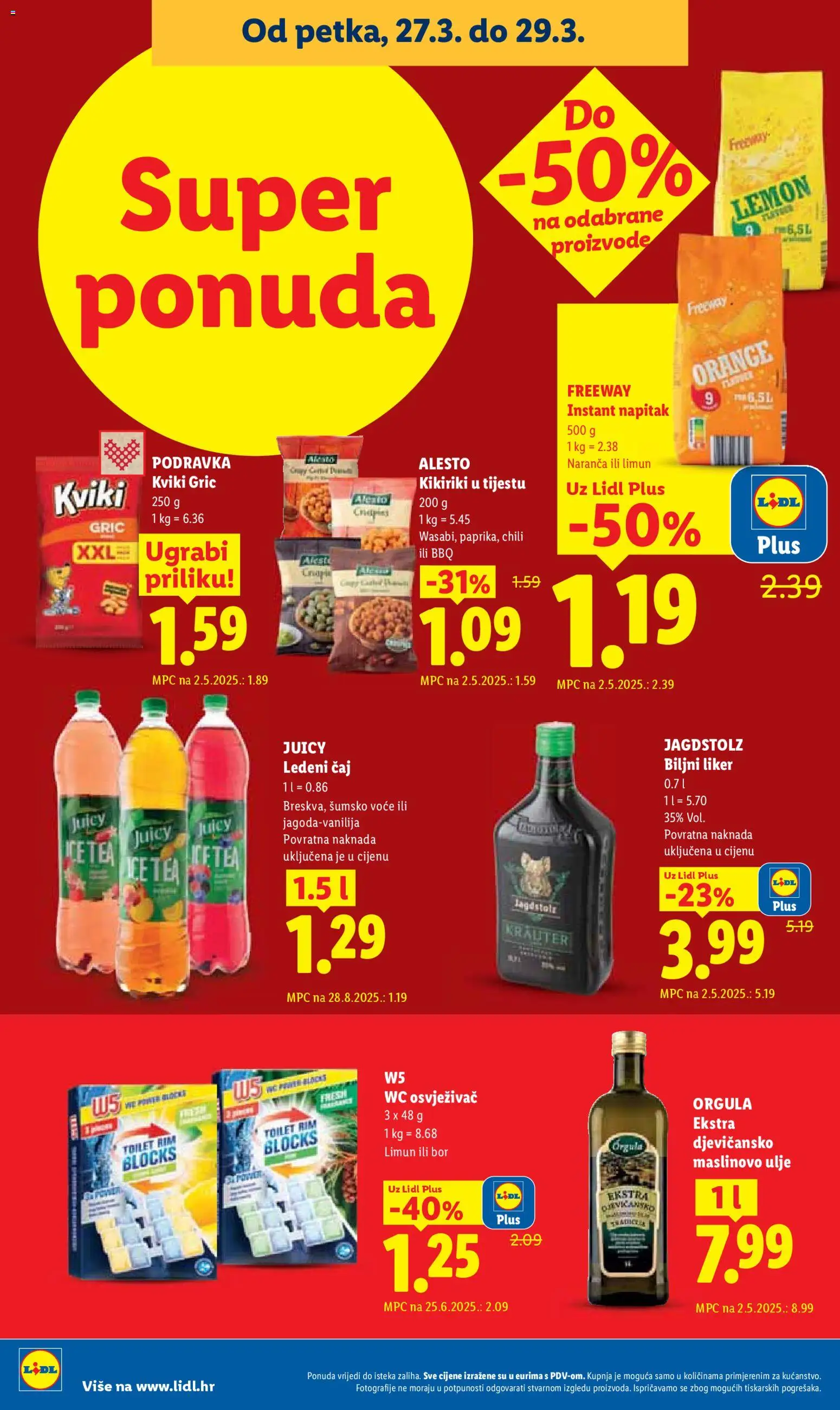 Lidl katalog | vrijedi od 23.03.2026 | Stranica: 62 | Proizvodi: Šumsko voće, Maslinovo ulje, Ledeni čaj, Kikiriki