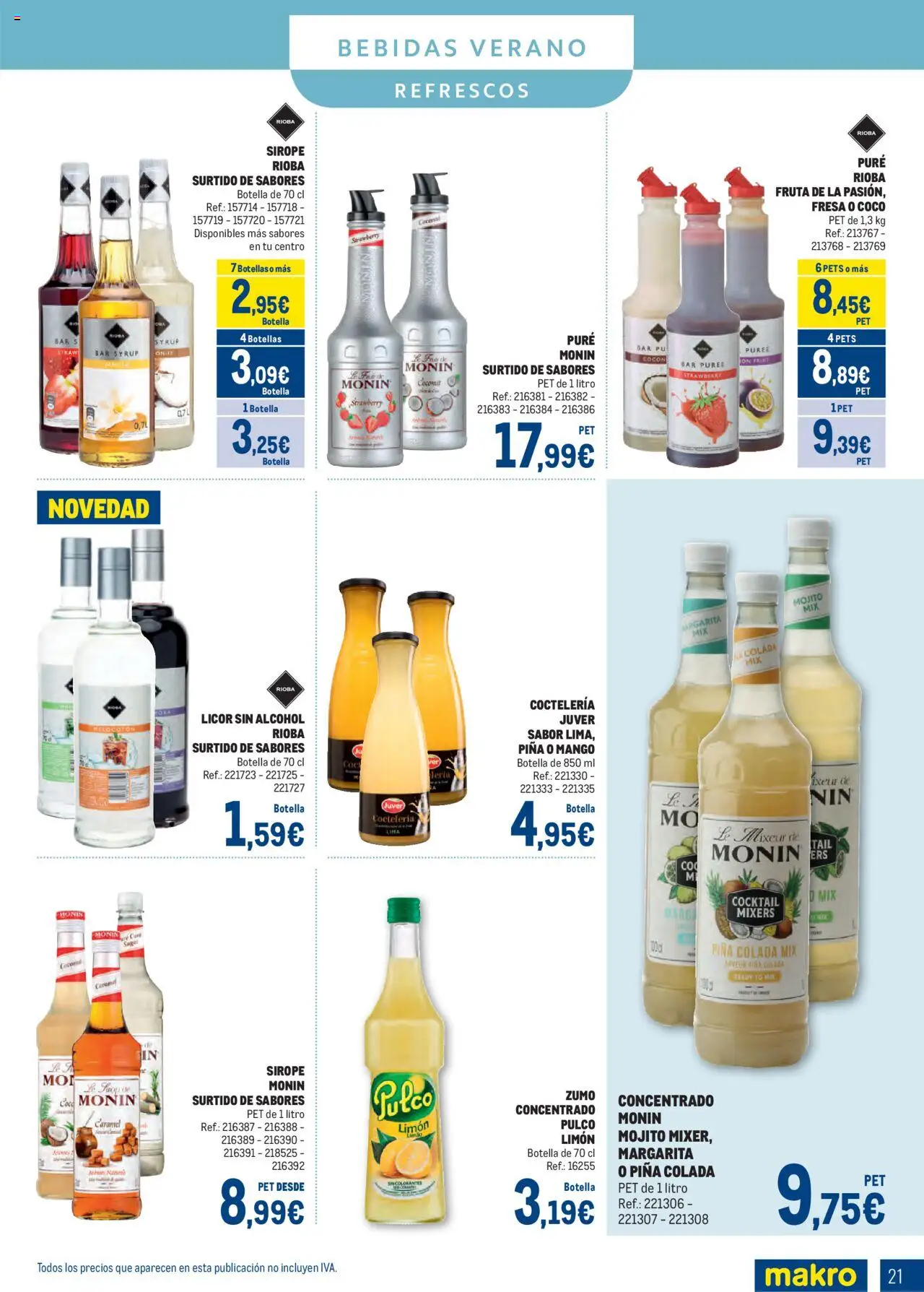 Makro - Bebidas Especial Verano Norte 2 │ válido desde el 04.08.2025 | Página: 21 | Productos: Licor, Piña, Ροζ πιπέρι, Ρούτερ