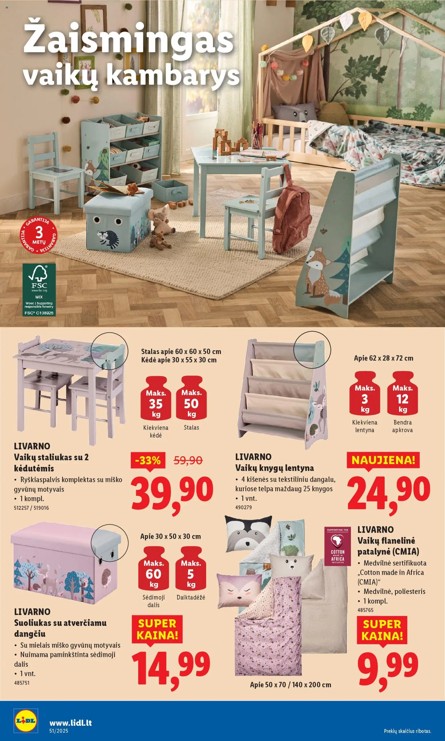 LIDL akcijos nuo 15.12.2025 | Puslapis: 16 | Prekių: Lentyna, Stalas, Kėdė