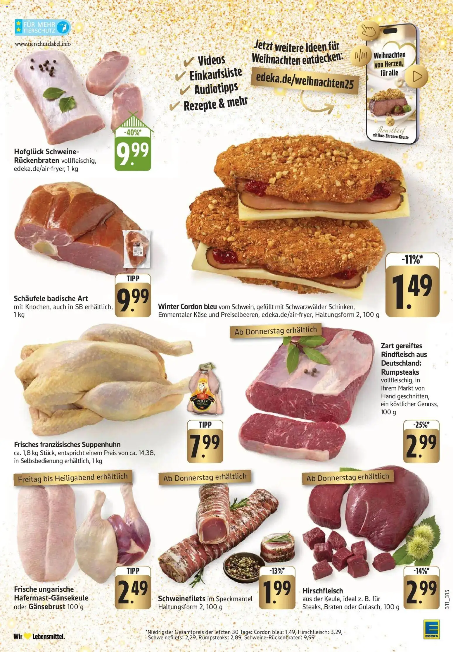 Edeka prospekt Emmendingen	 – gültig ab 15.12.2025 | Seite: 8 | Produkte: Käse, Roastbeef, Rindfleisch