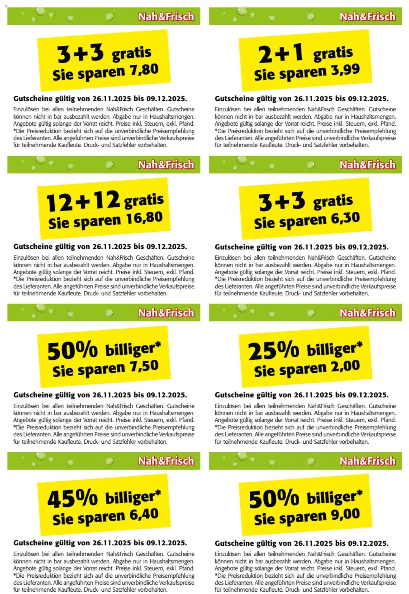 Nah und Frisch Gutscheinheft gültig ab 26.11.2025 | Seite: 8