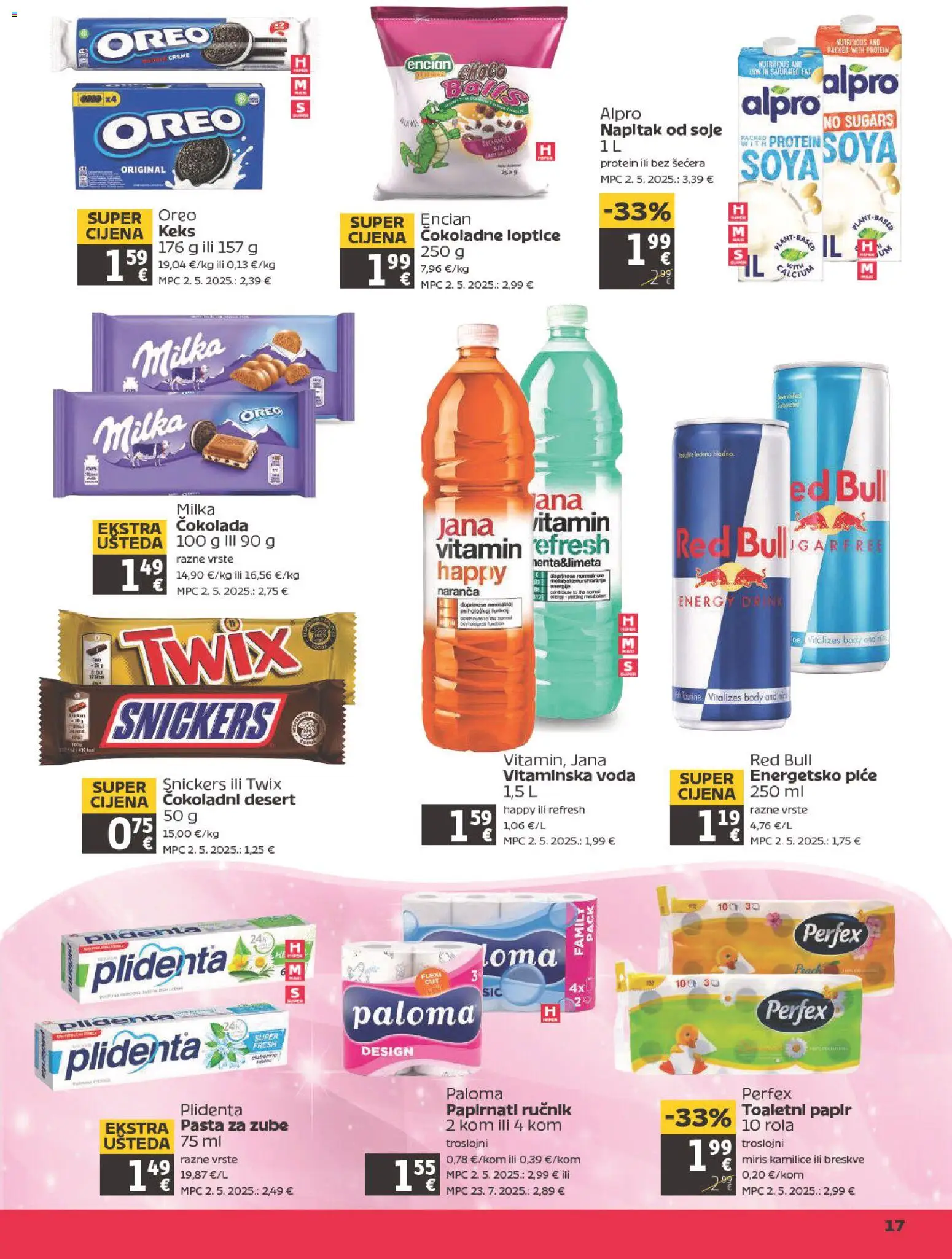 Tommy katalog | vrijedi od 19.02.2026 | Stranica: 17 | Proizvodi: Pasta za zube, Voda, Milka, Pasta