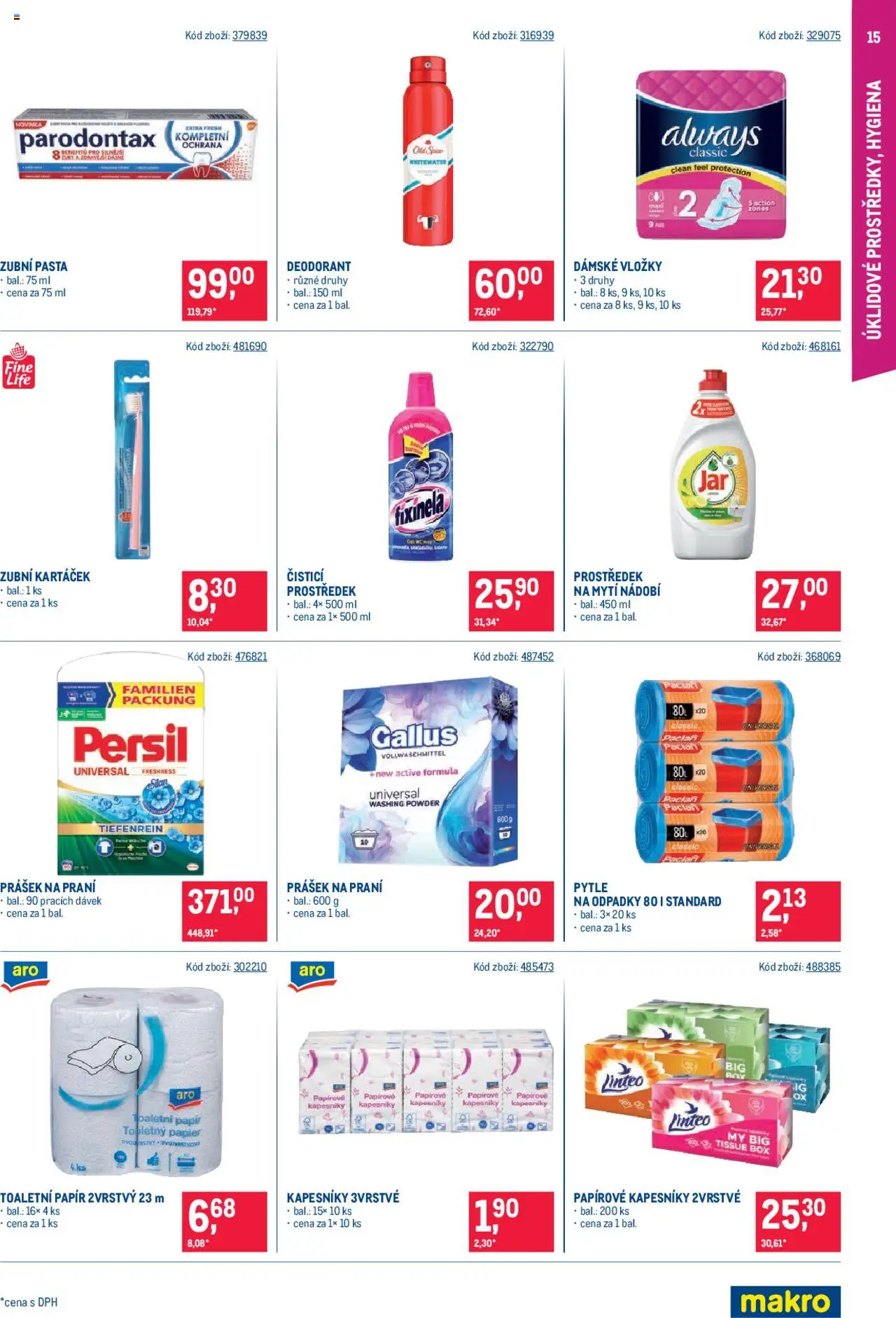 Makro leták - Maloobchod od 18.06.2025 | Strana: 15 | Produkty: Prostředek na mytí nádobí, Box, Vložky, Persil