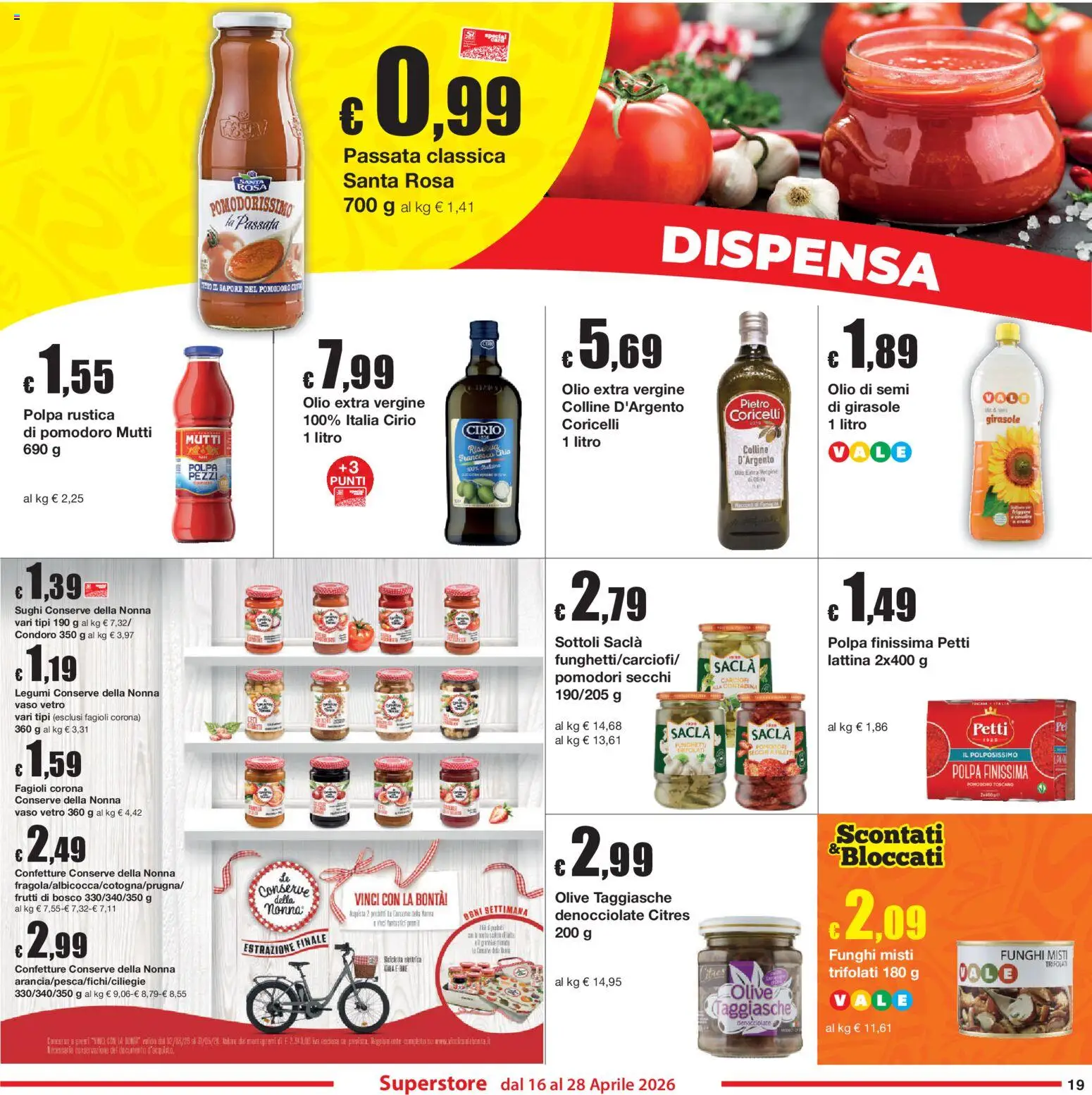 Volantino Sì con Te del 16.04.2026 | Pagina: 19 | Prodotti: Fagioli, Pomodoro, Pomodori, Mutti