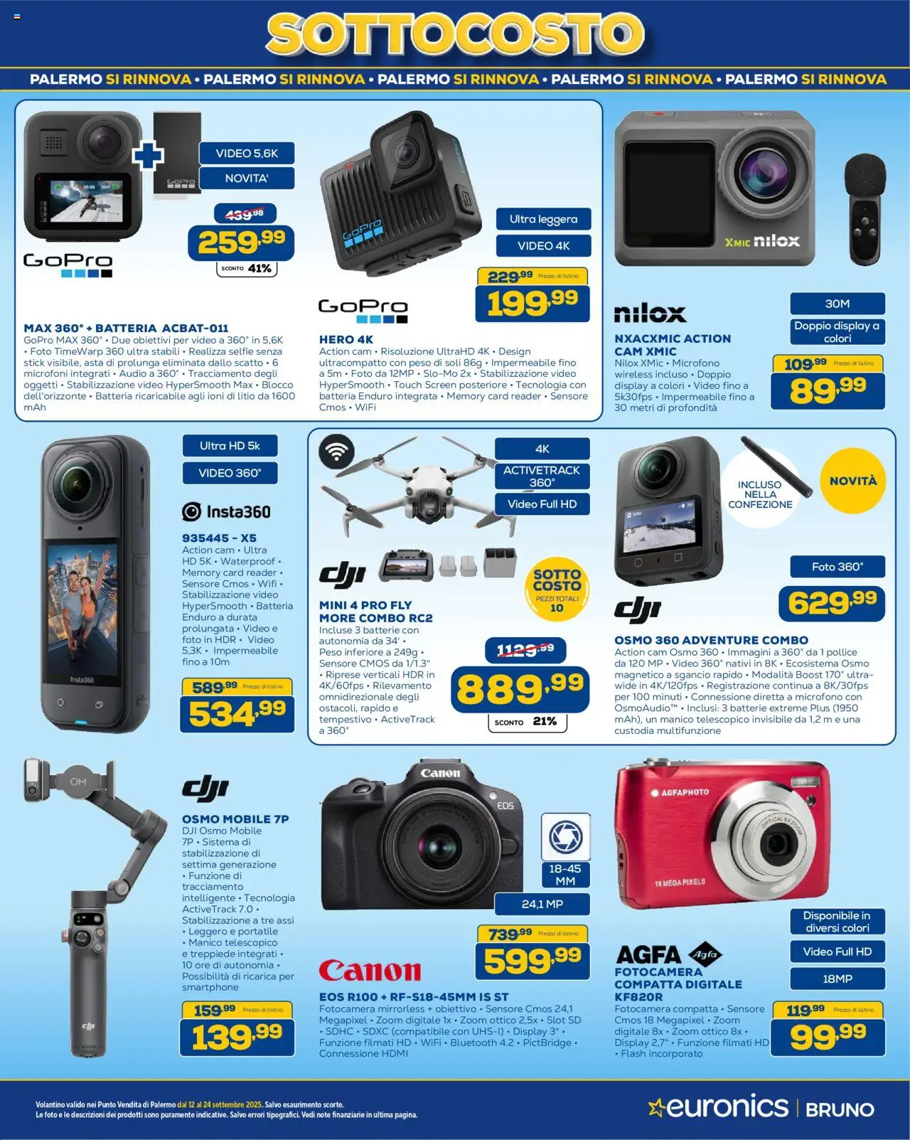 Volantino Euronics del 12.09.2025 | Pagina: 34 | Prodotti: Smartphone, Video, Fotocamera, Batterie