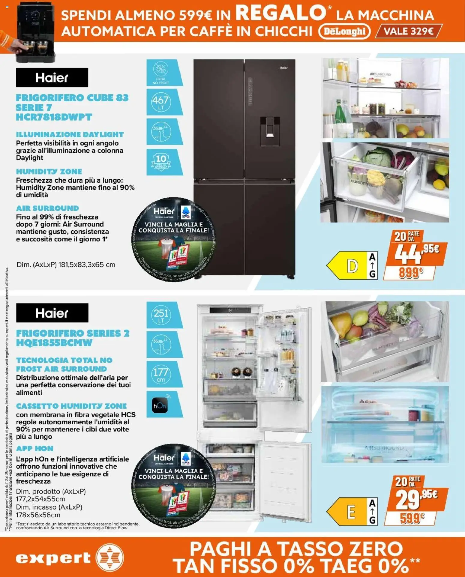 Volantino Expert del 12.03.2026 | Pagina: 8 | Prodotti: Caffè, Frigorifero