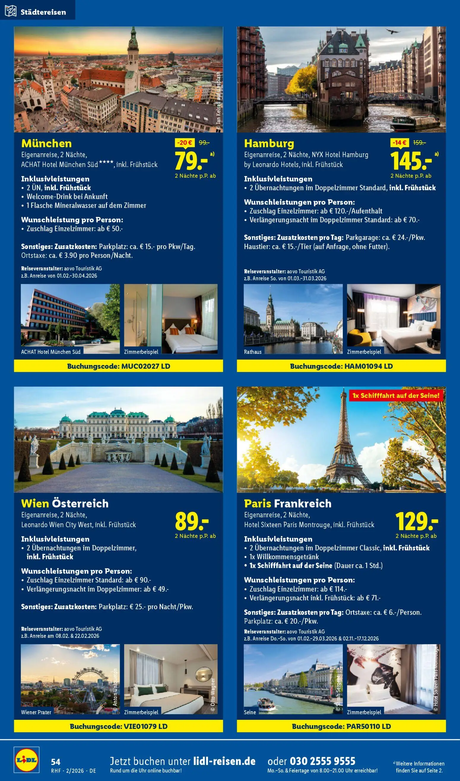 Lidl Reisen Prospekt 	 – gültig ab 31.01.2026 | Seite: 54 | Produkte: Mineralwasser, Uhr