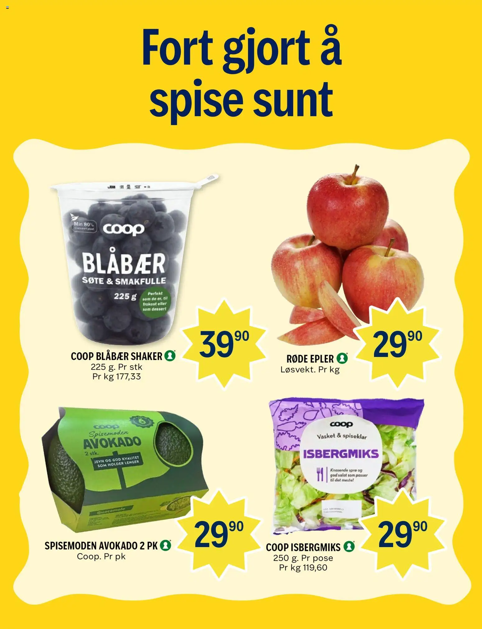 {H1} | Side: 7 | Produkter: Epler, Salat, Avokado, Tape