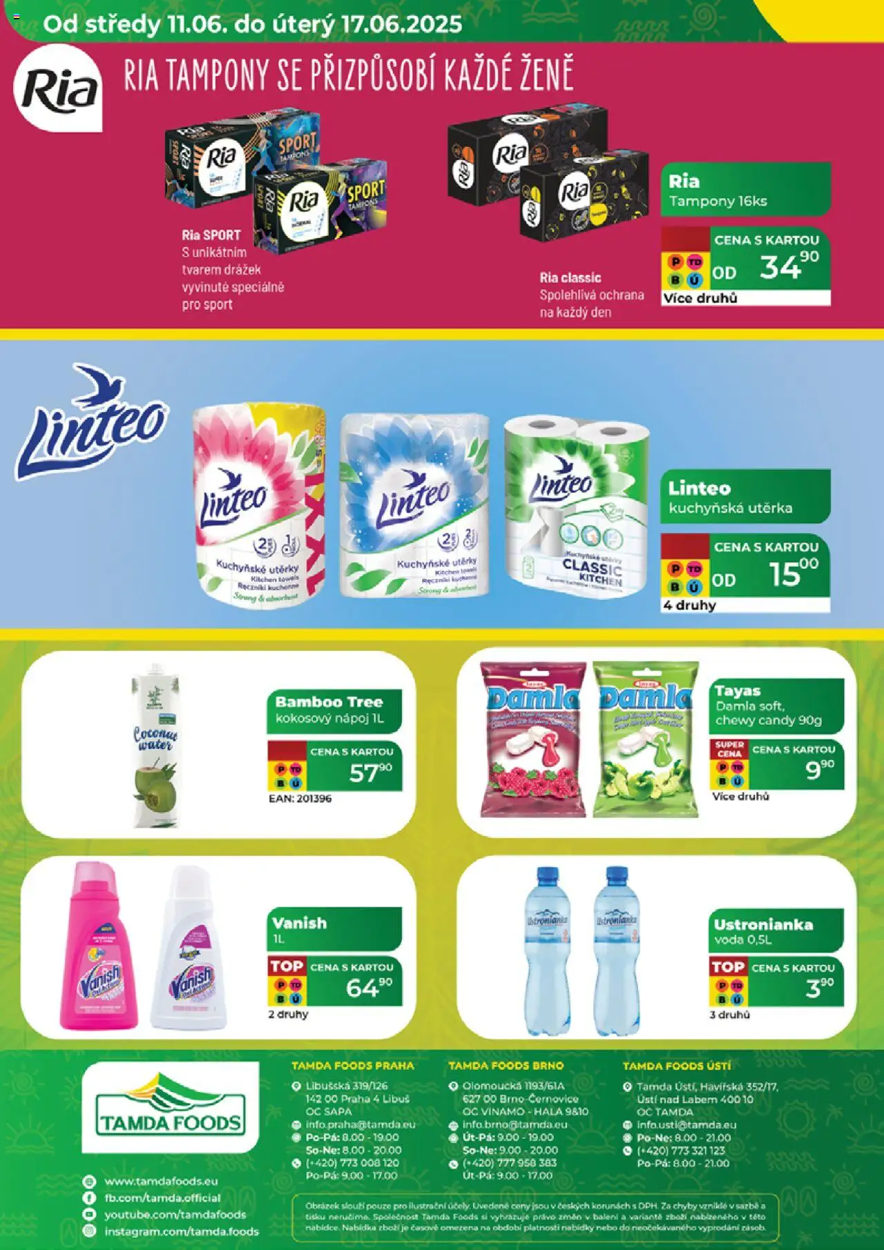 Tamda Foods leták od 11.06.2025 | Strana: 56 | Produkty: Kuchyňské utěrky, Utěrky, Vanish, Utěrka