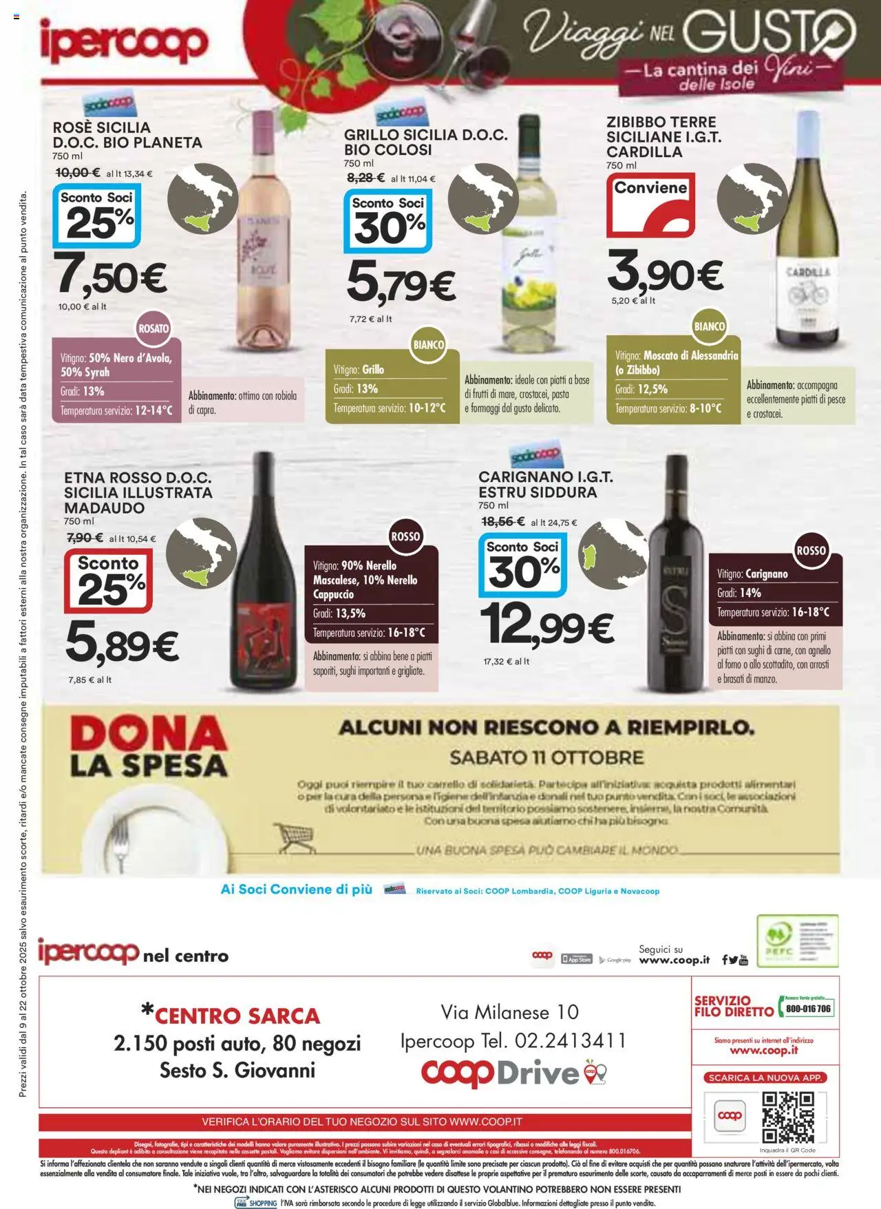 Volantino Ipercoop del 09.10.2025 | Pagina: 12 | Prodotti: Cappuccio, Forno, Agnello, Robiola