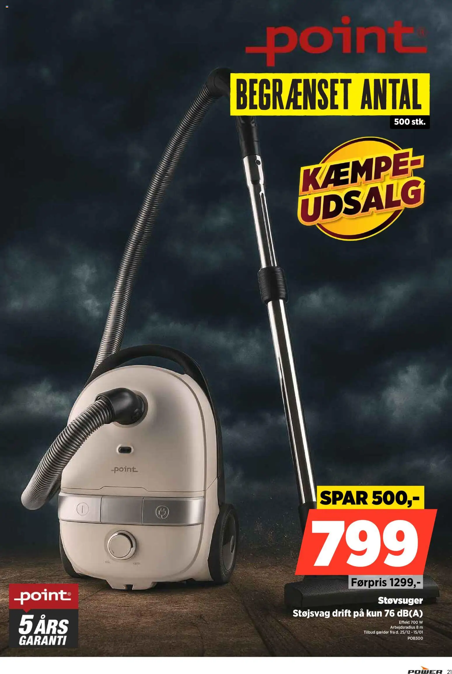 Power tilbudsavis – gyldig fra 25.12.2025 | Side: 21 | Produkter: Støvsuger