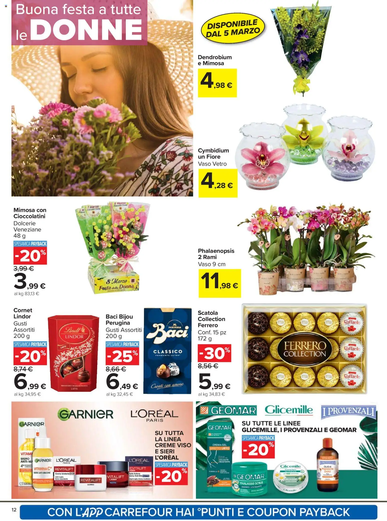 Volantino Carrefour del 02.03.2026 | Pagina: 12 | Prodotti: Latte, Olio, Cioccolatini, Vaso