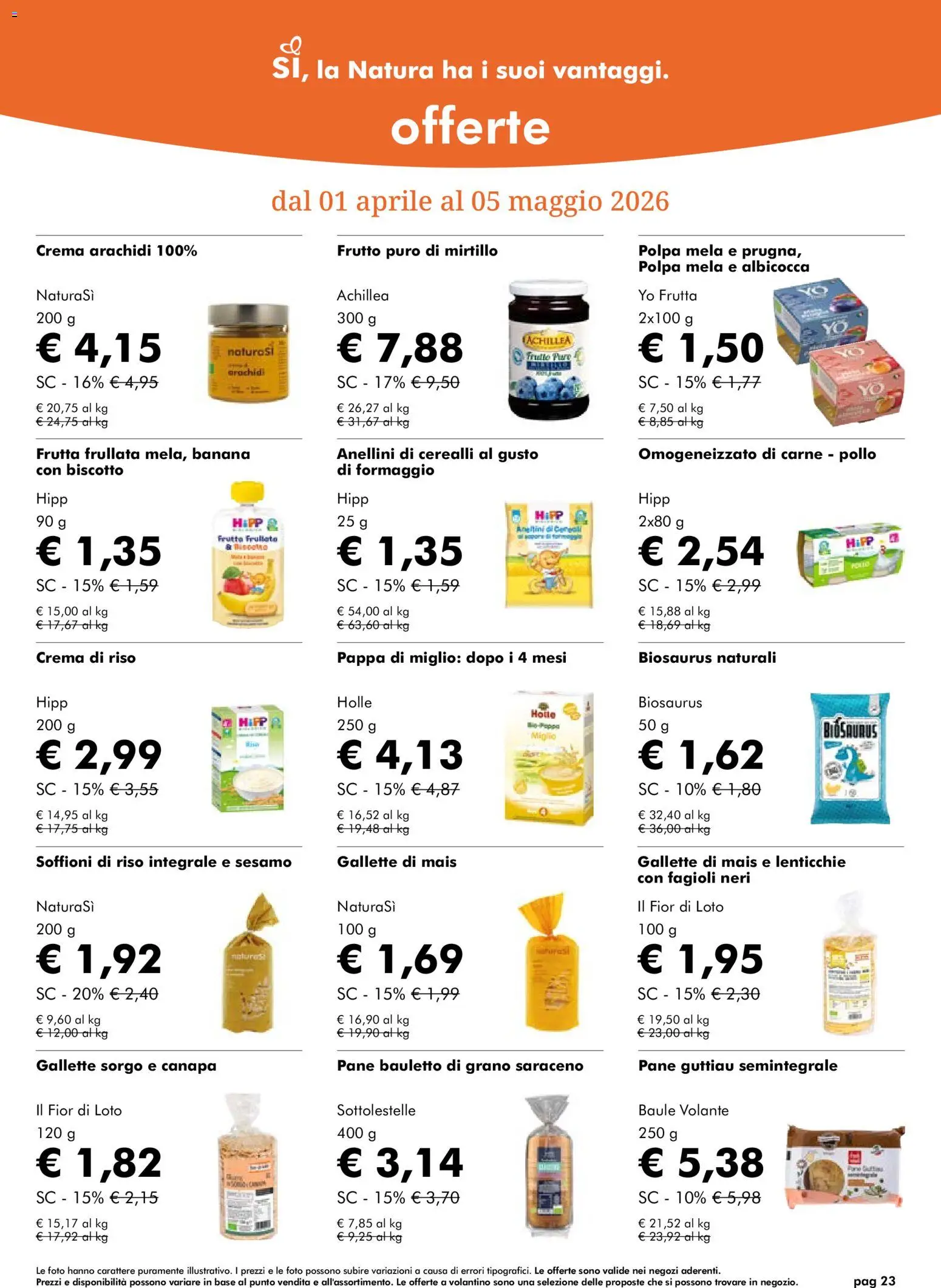 Volantino Natura Sì del 01.04.2026 | Pagina: 23