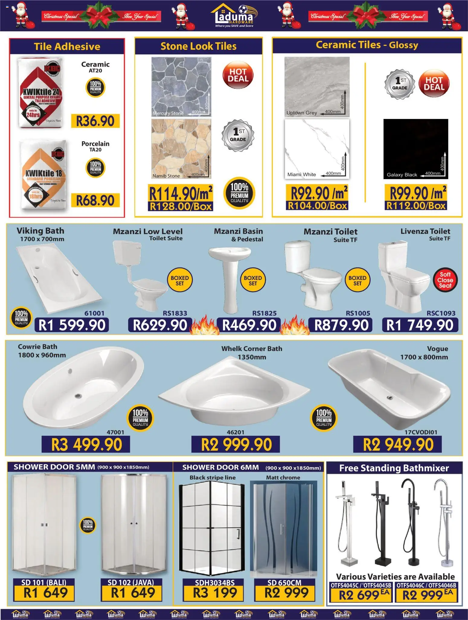New Laduma Hardware catalogue – valid from 11.12.2025 | Page: 10 | Products: Pedestal, Toilet, Adhesive, Basin
