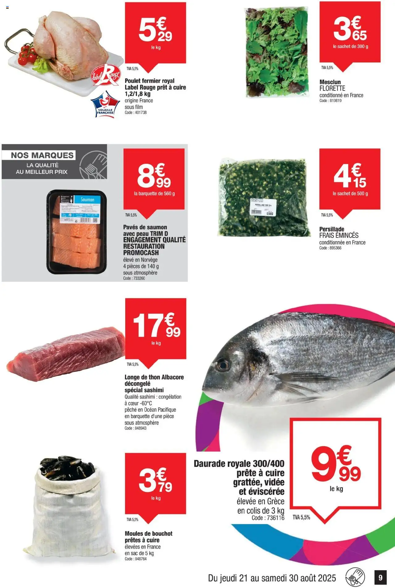  | Page: 9 | Produits: Pêche, Volaille, Daurade, Saumon