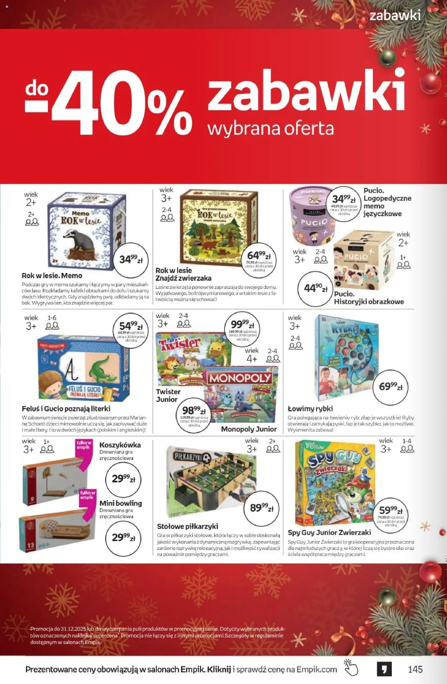 Empik promocje - Tom kultury Zabawki od 26.11.2025 | Strona: 22 | Produkty: Gra, Gry, Ryby