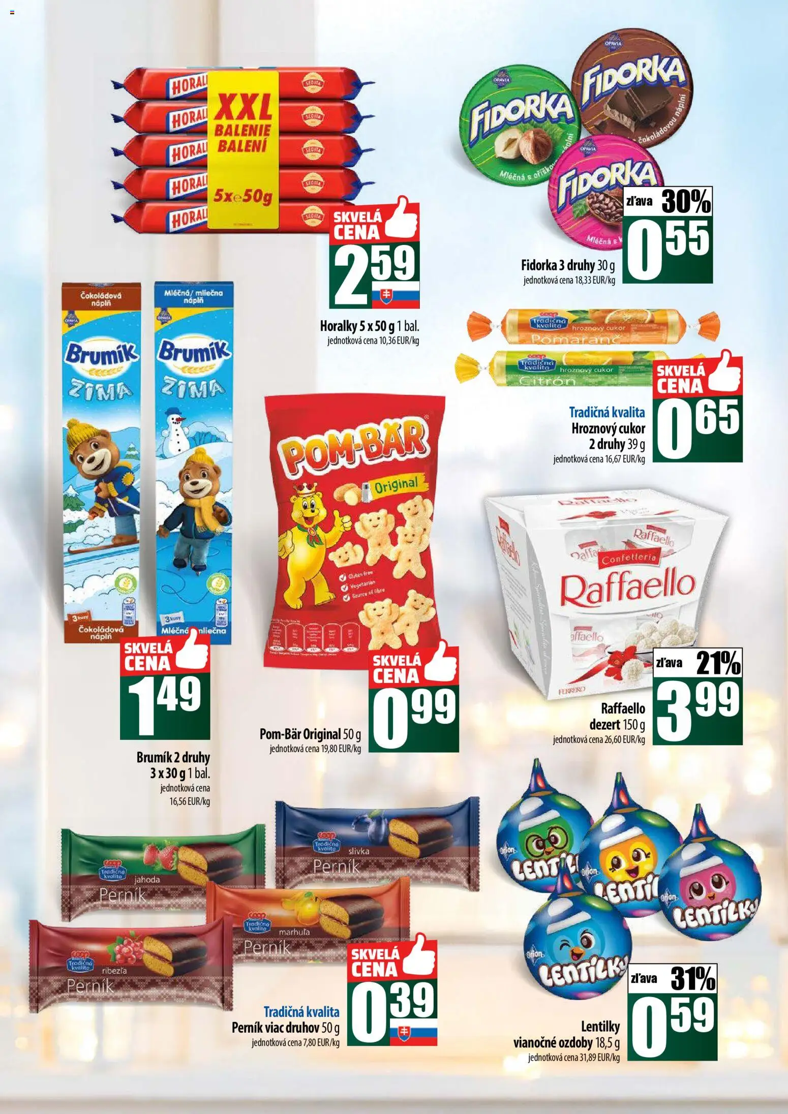 Nové COOP Jednota akcie – leták je platný od 27.11.2025 | Strana: 43 | Produkty: Cukor, Horálky