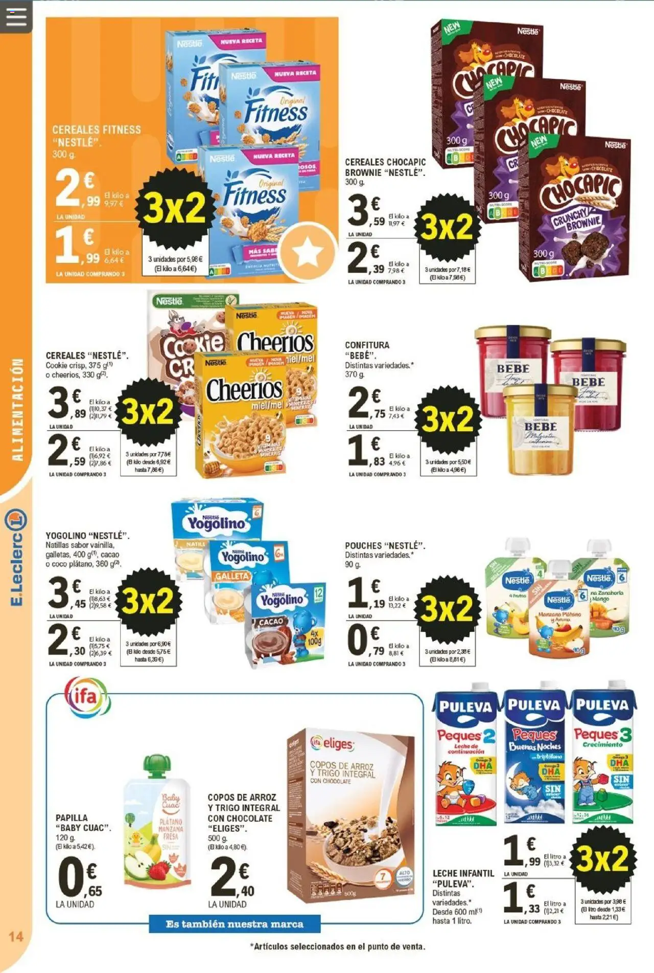 E.Leclerc folleto │ válido desde el 22.10.2025 | Página: 14 | Productos: Τυρόπιτα, Zanahoria, Copos, Ρούτερ