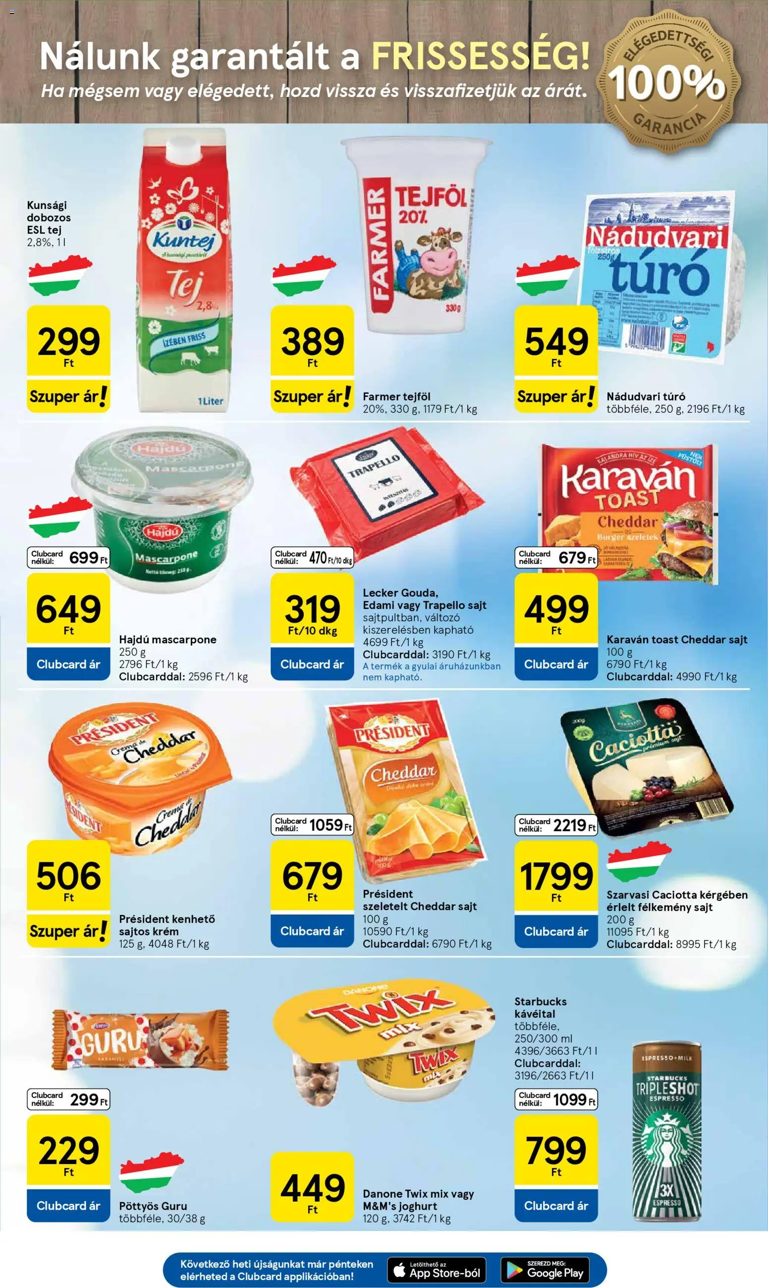 Tesco akciós ujság - amely érvényes a következő dátumtól: 12.03.2026 | Oldal: 19 | Termékek: Tej, Tejföl, Cheddar, Túró